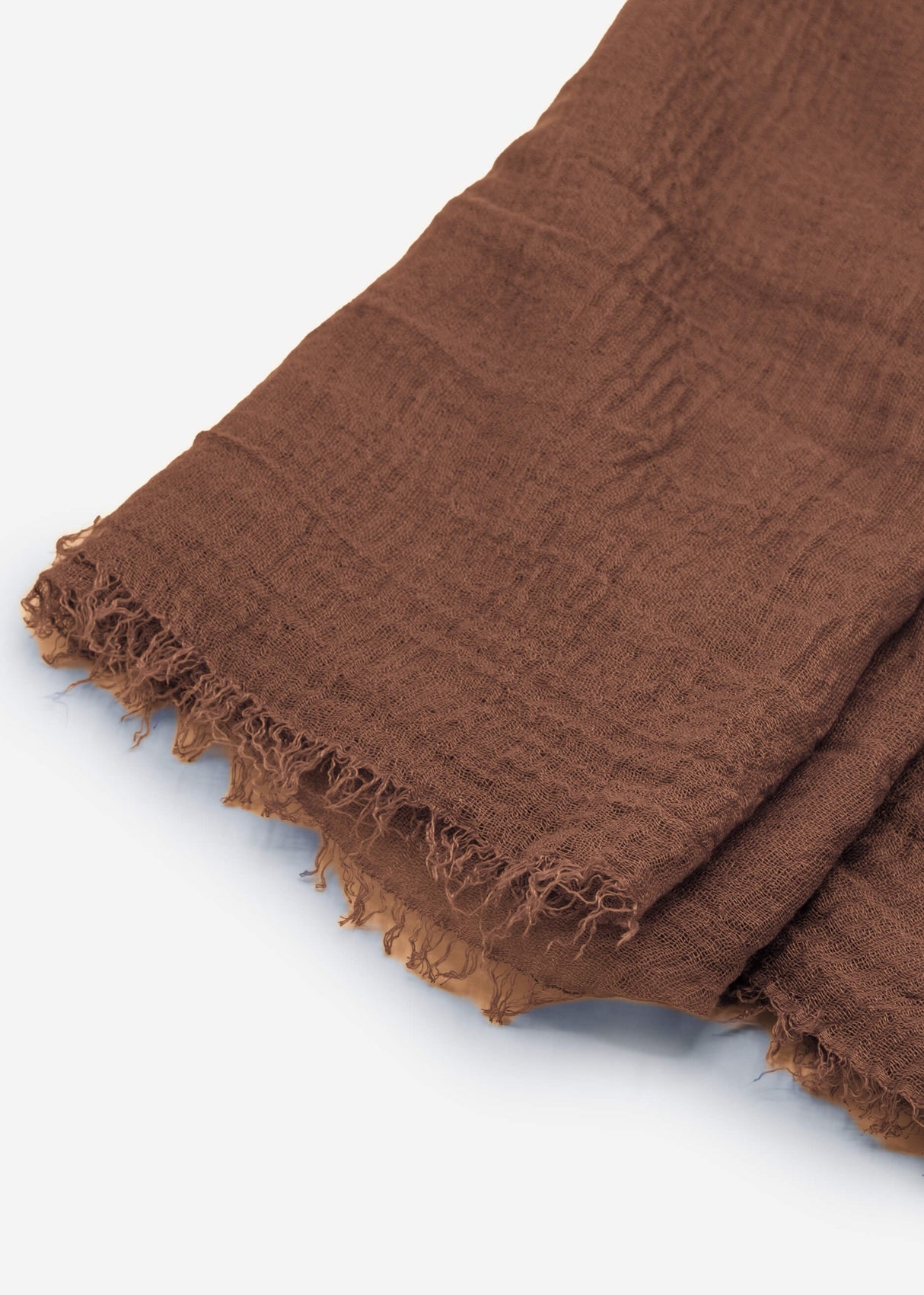 Muslin scarf - dark brown