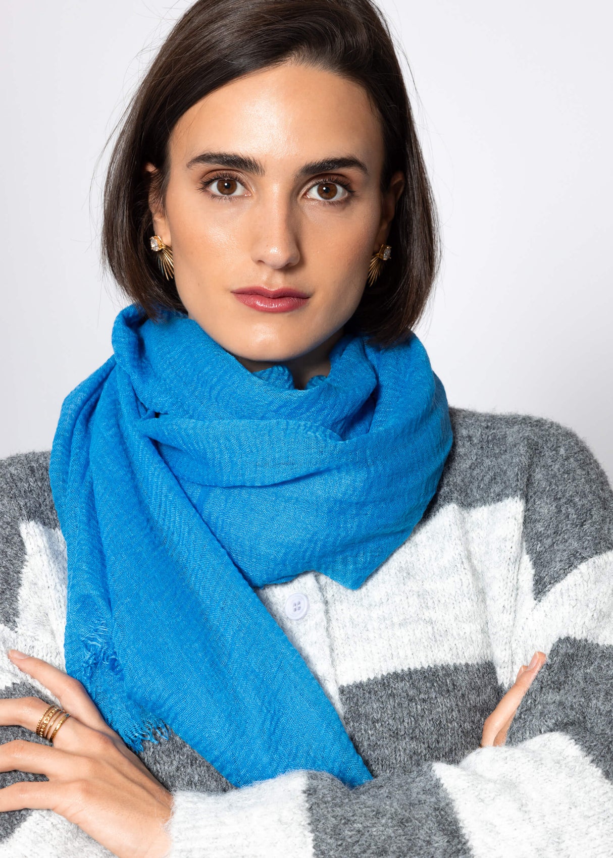 Musselin scarf - sky blue