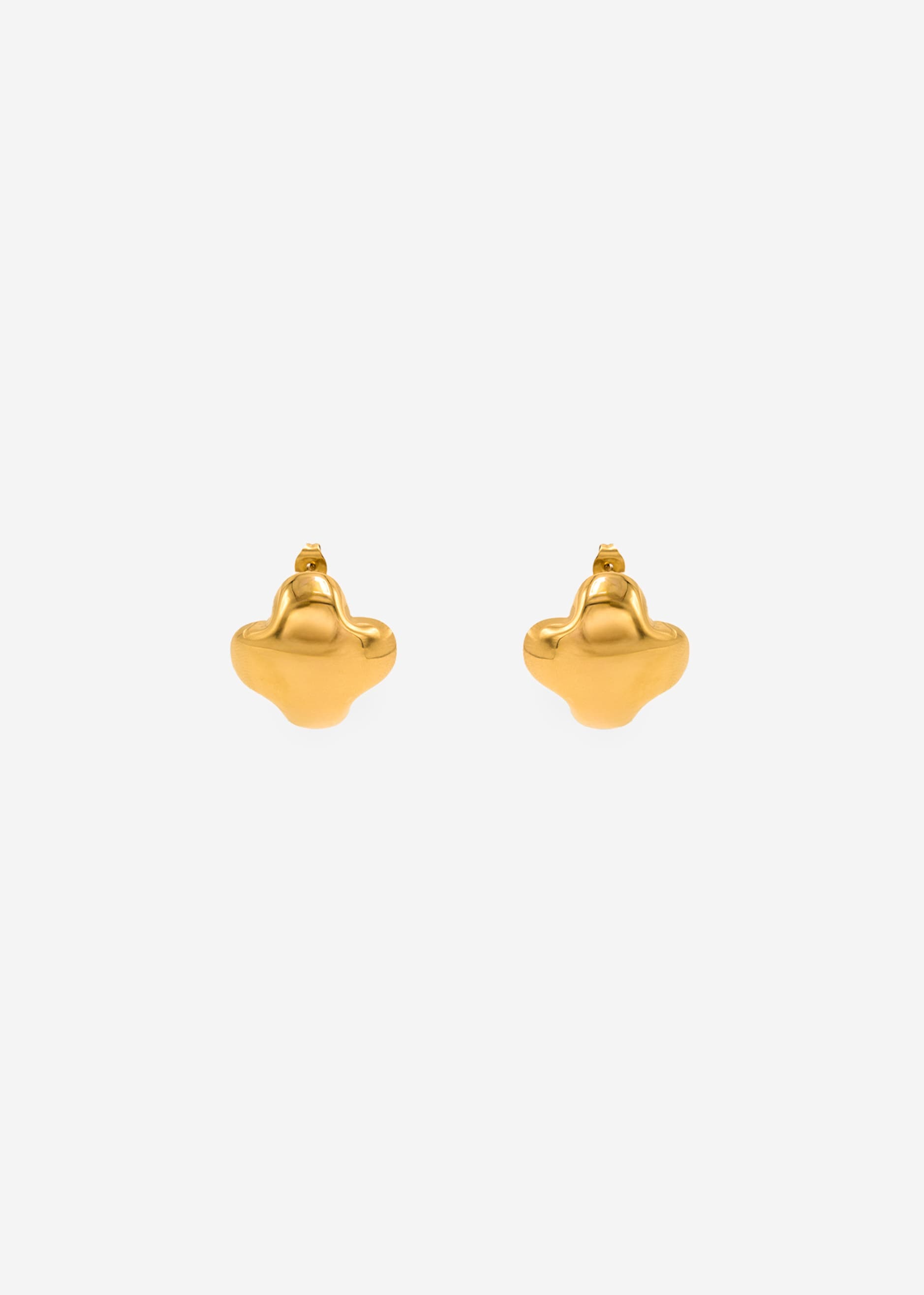 Clover-shaped earrings - gold