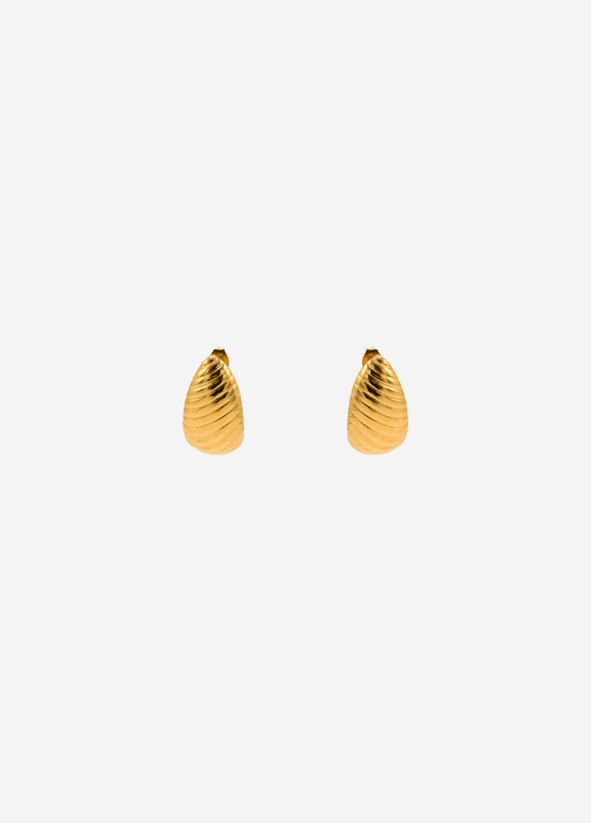 Textured stud earrings - gold