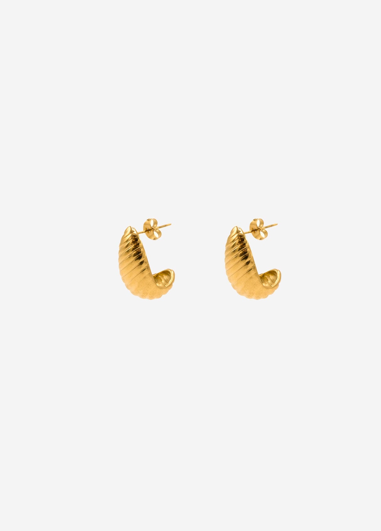 Textured stud earrings - gold