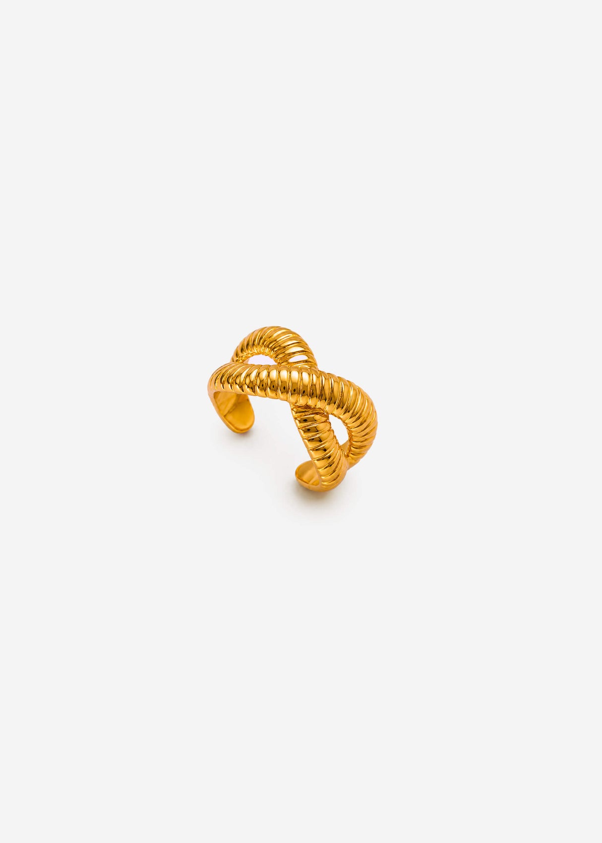 Organischer Statement Ring - gold