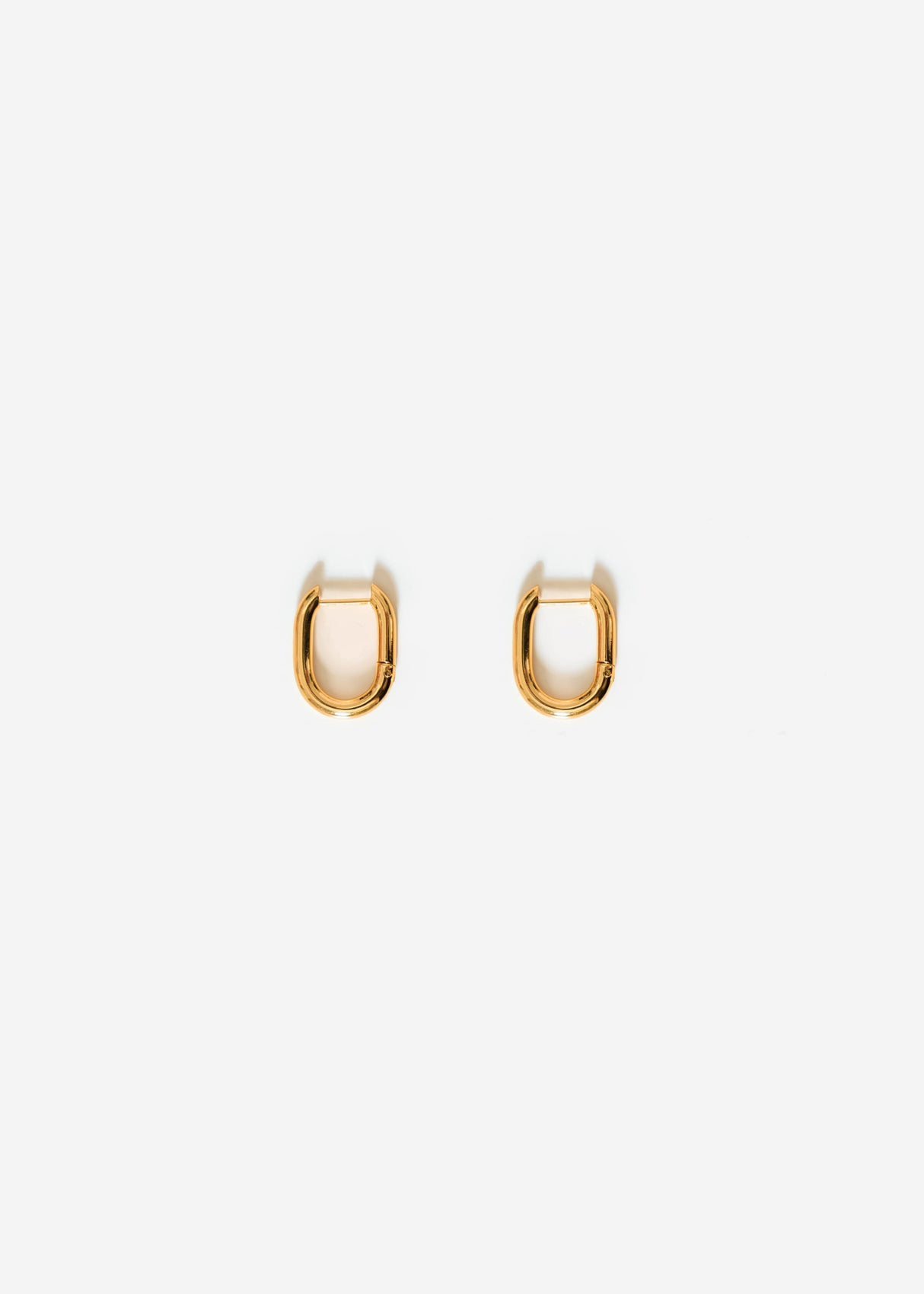 Ovale Ohrclips - gold
