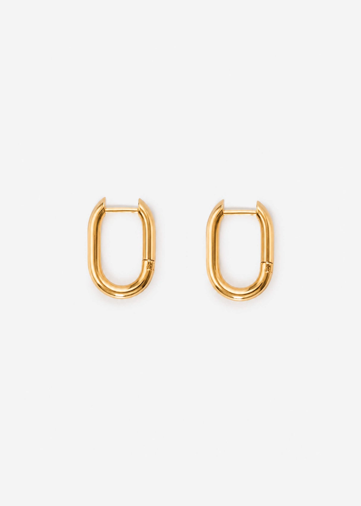Kleine Ovale Ohrstecker - gold