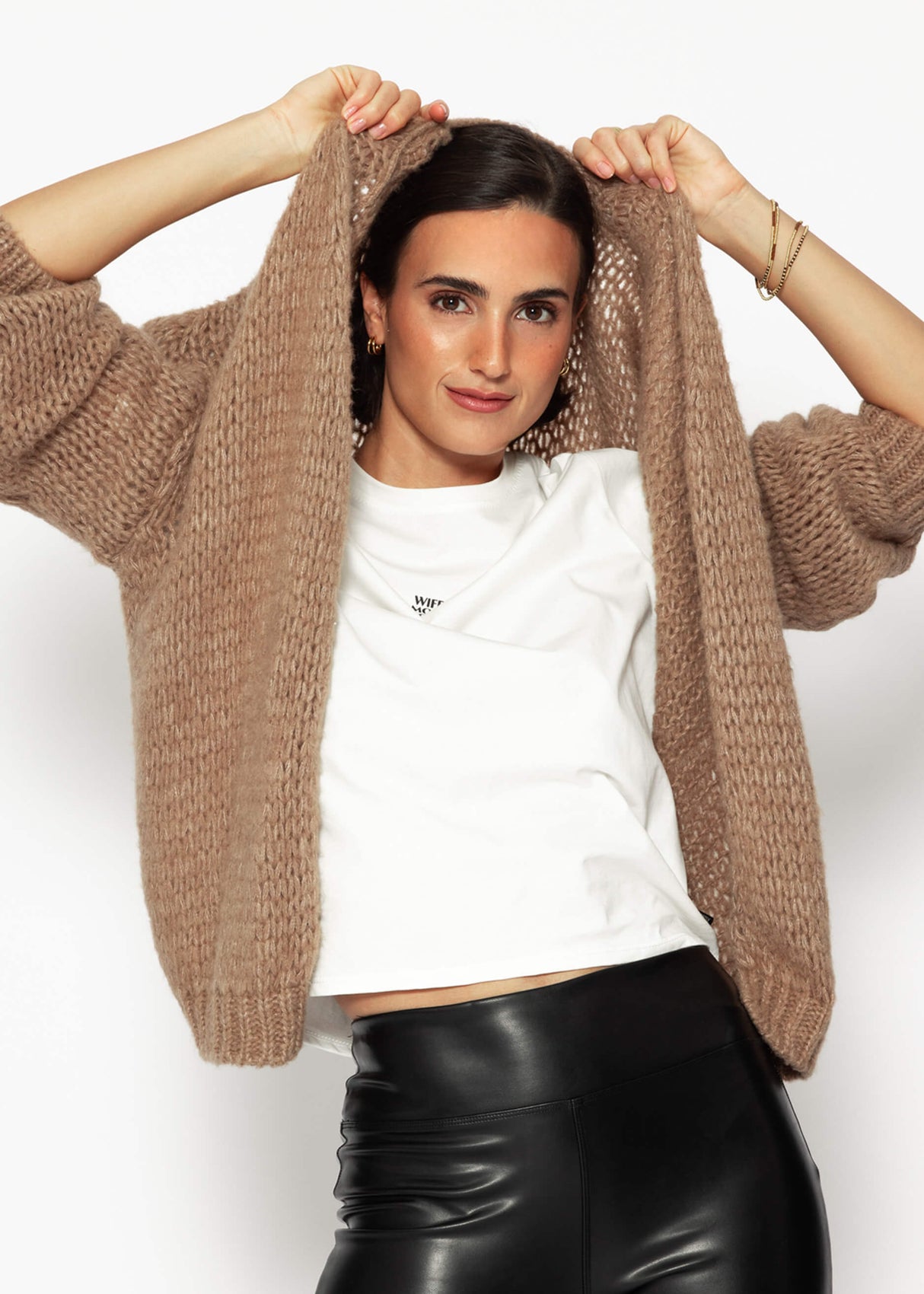 Oversized cardigan - brown