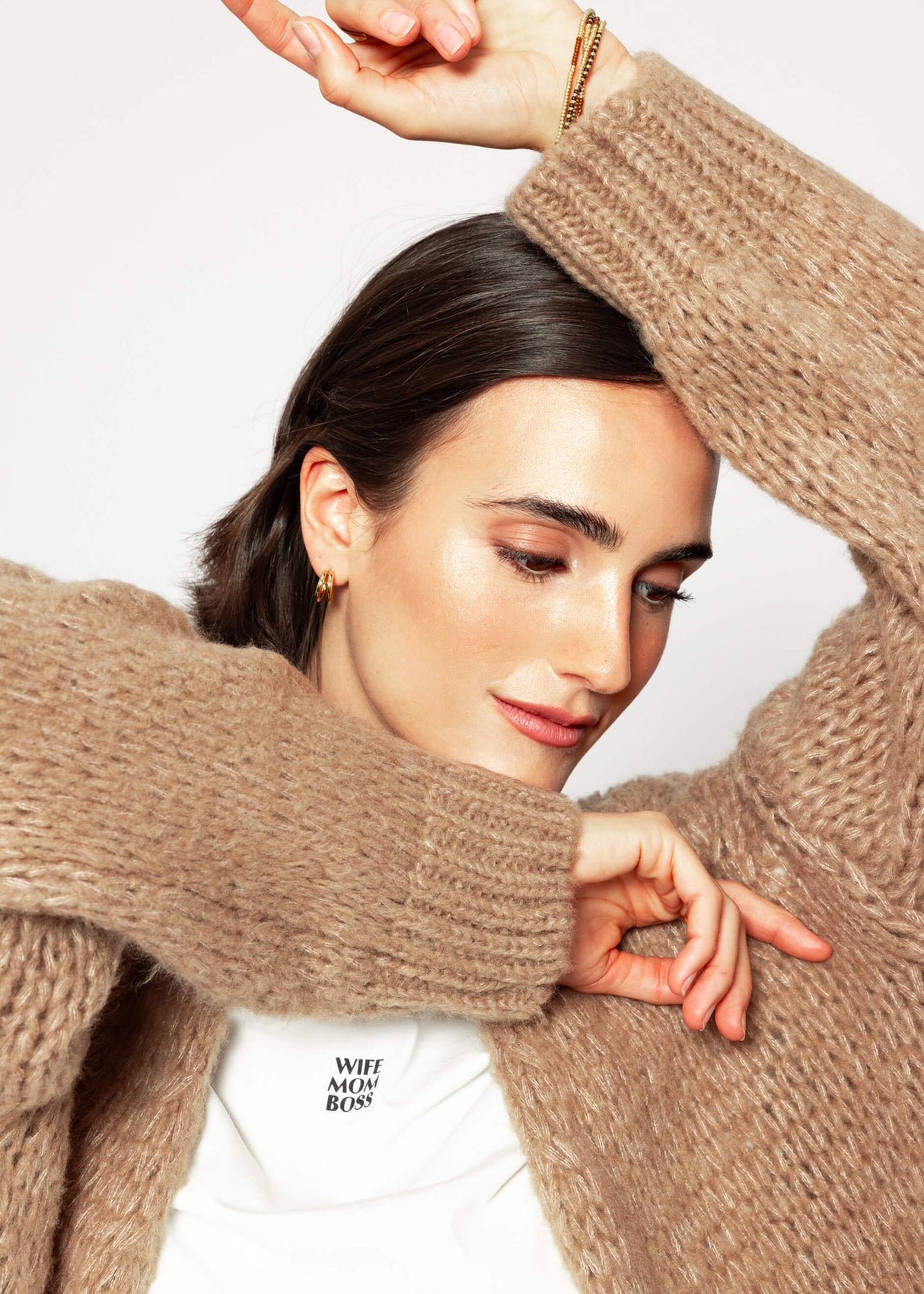 Oversized cardigan - brown