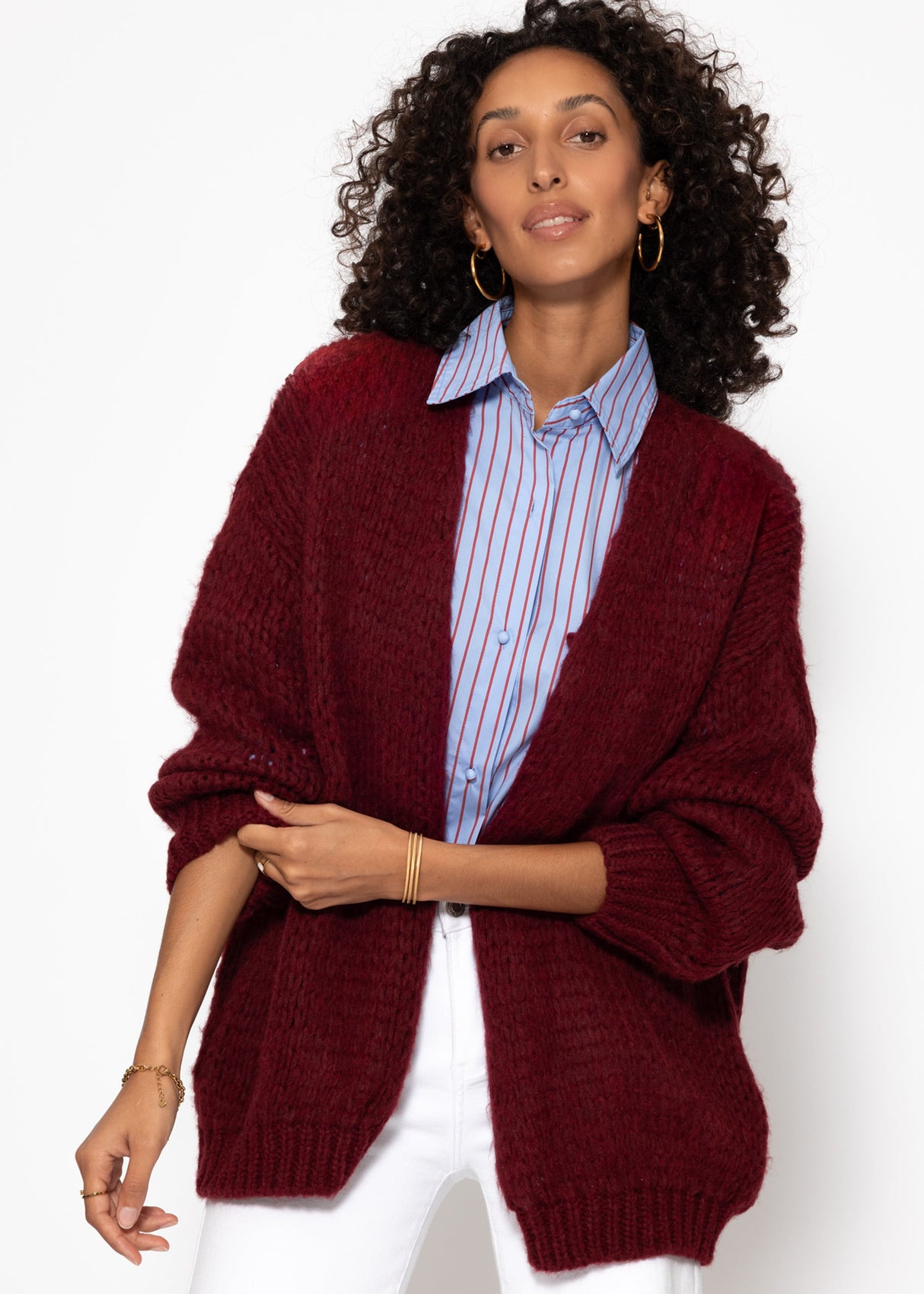 Oversize Cardigan - burgundy