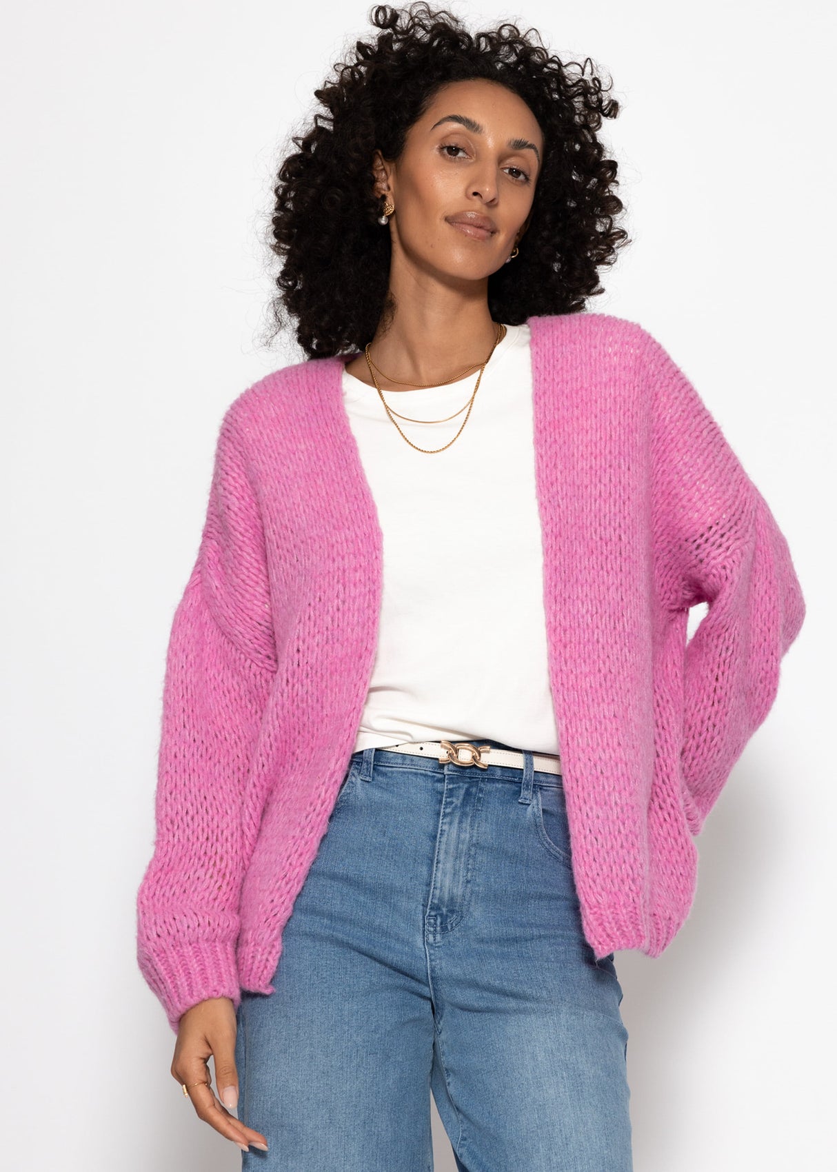 Oversized cardigan, pink
