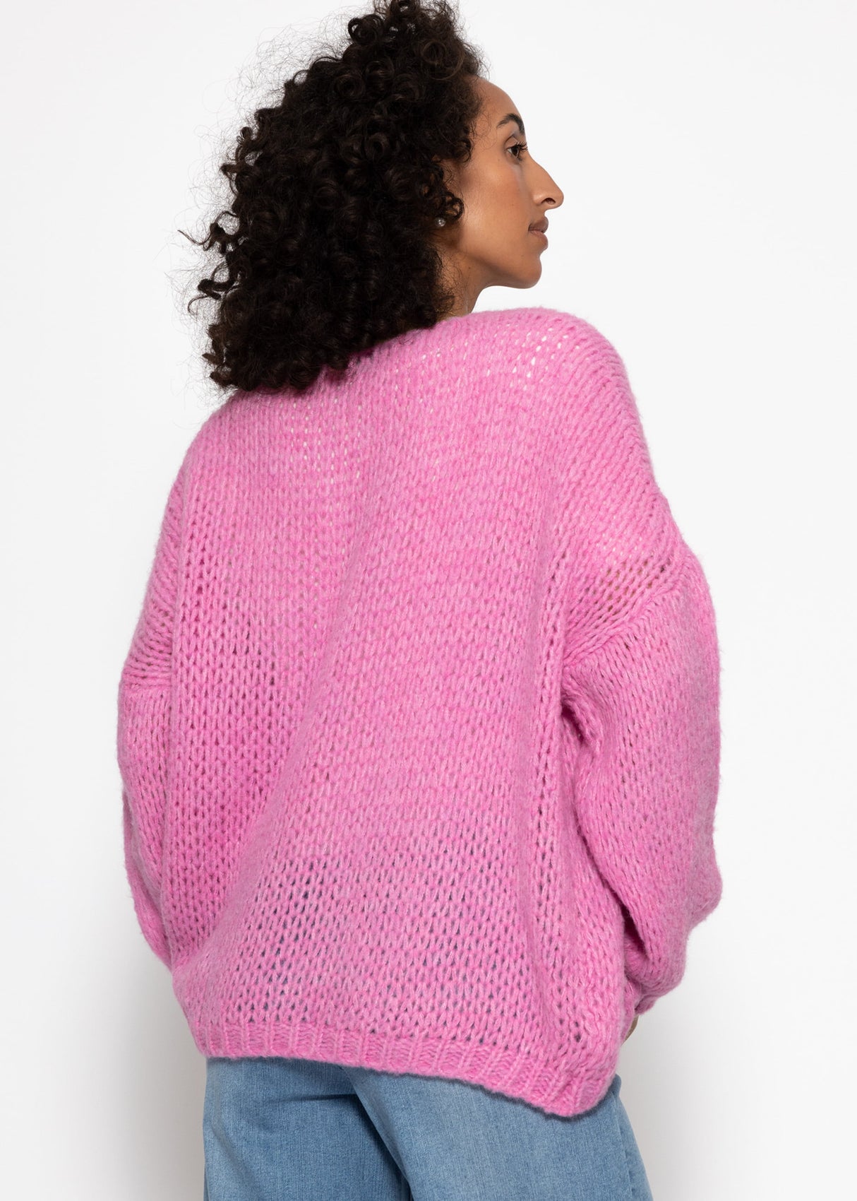 Oversized cardigan, pink