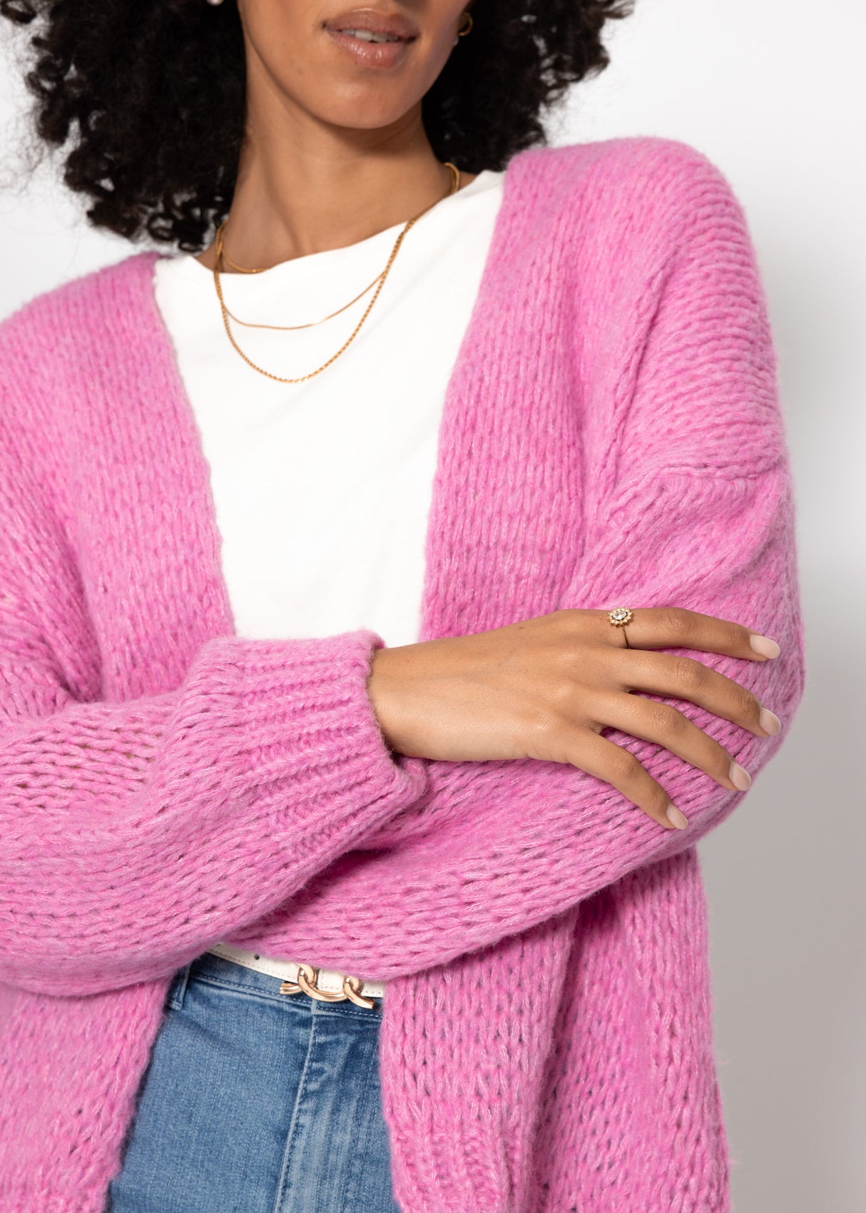 Oversized cardigan, pink