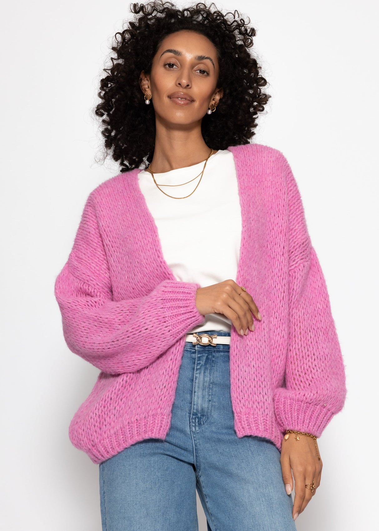 Oversized cardigan, pink