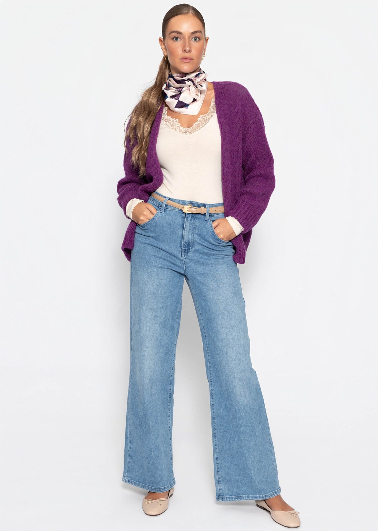 Oversize Cardigan - plum