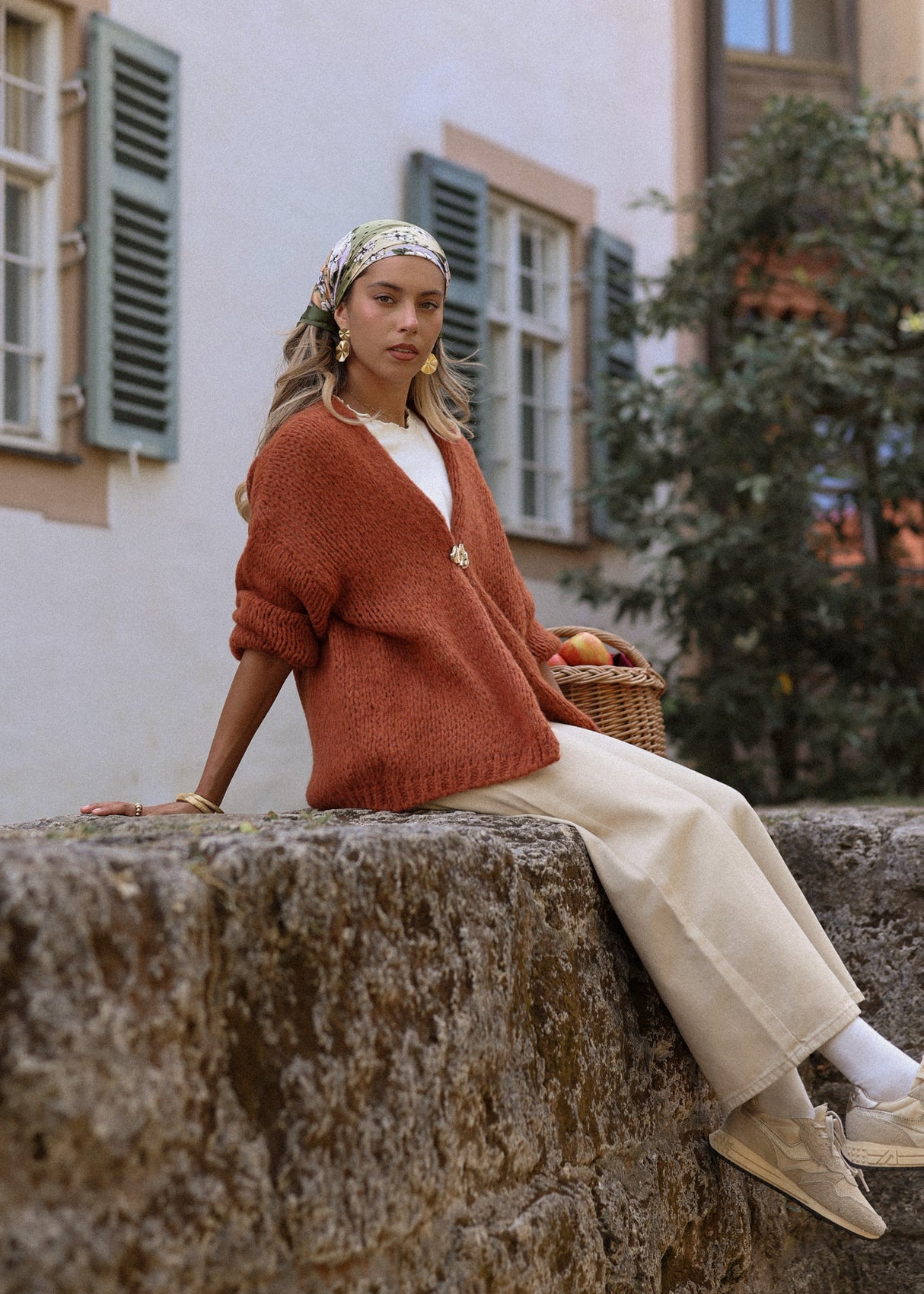 Oversize Cardigan - rostrot