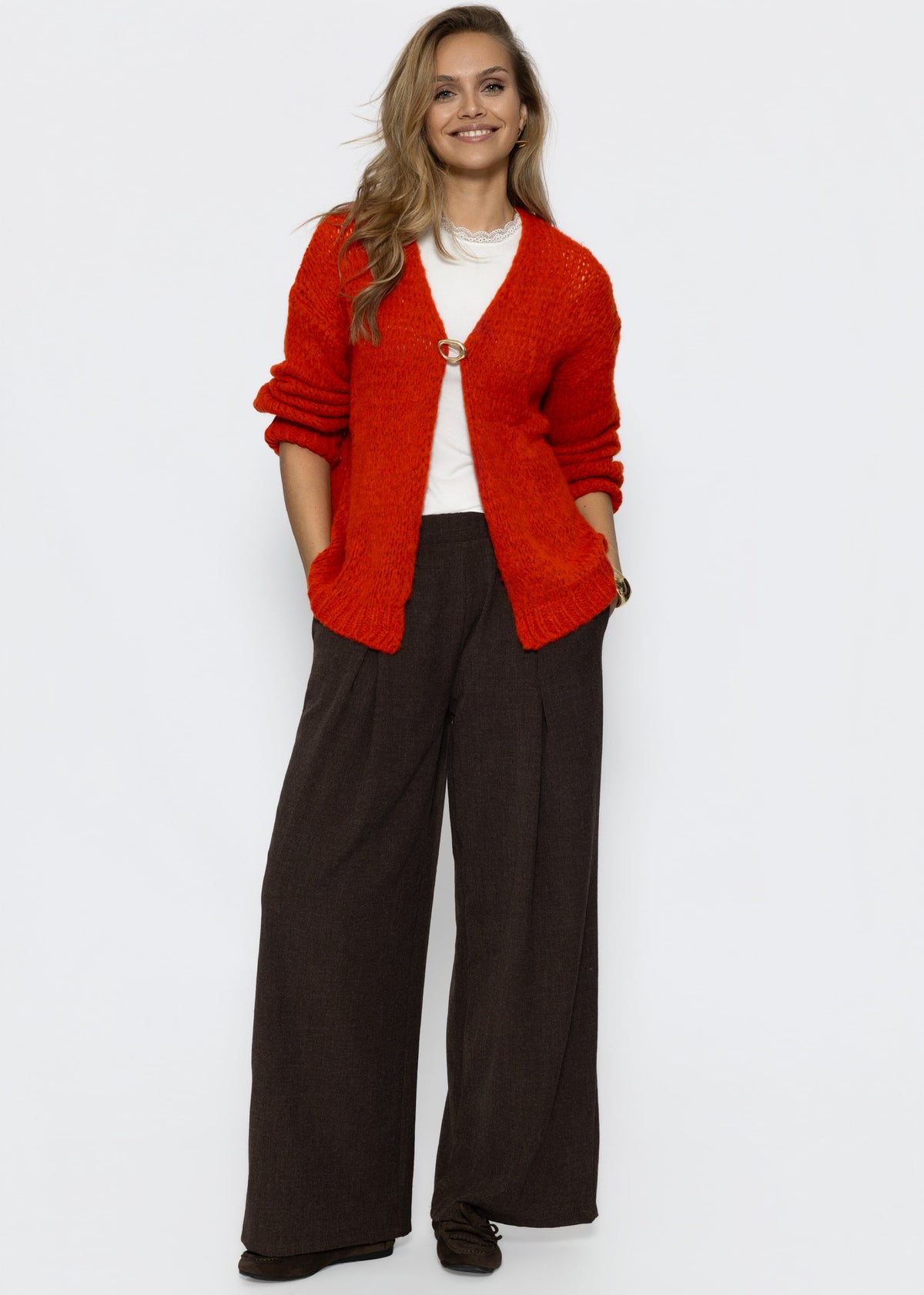 Oversize Cardigan - rot