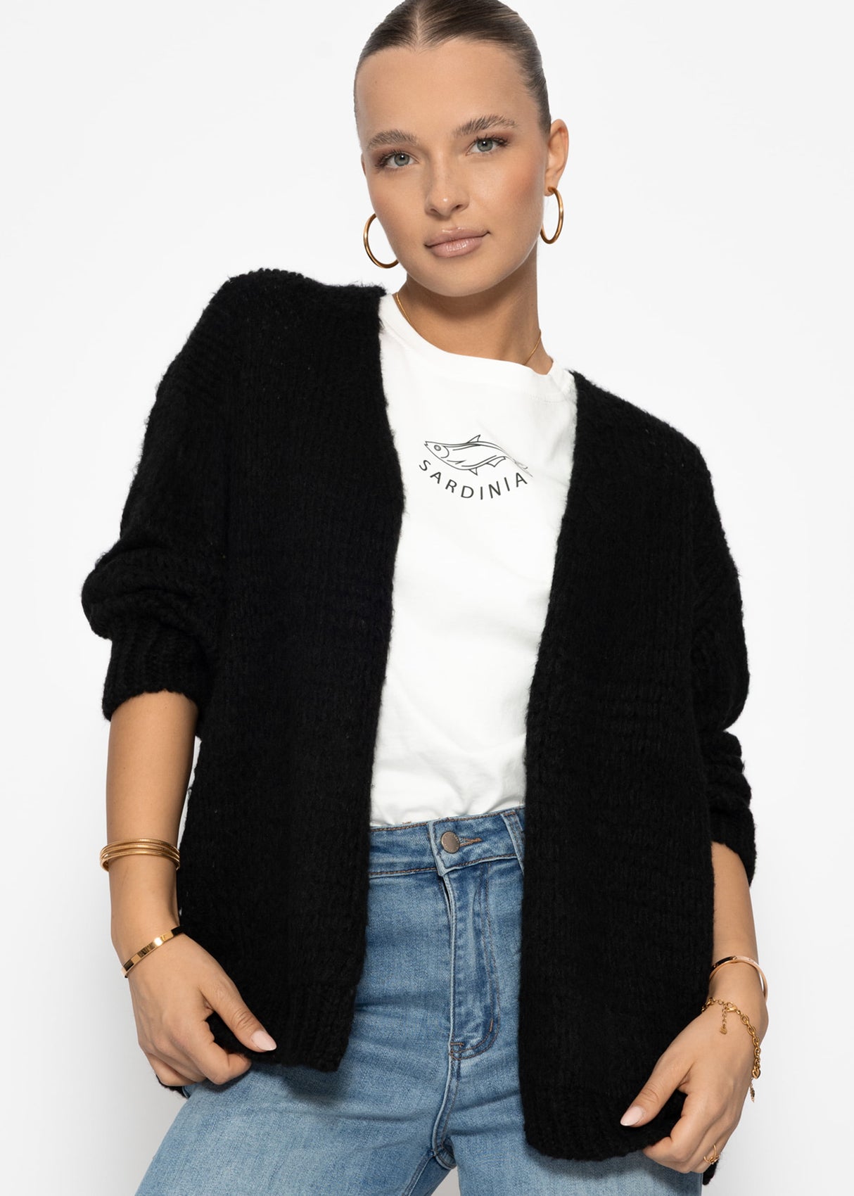 Oversized cardigan - black