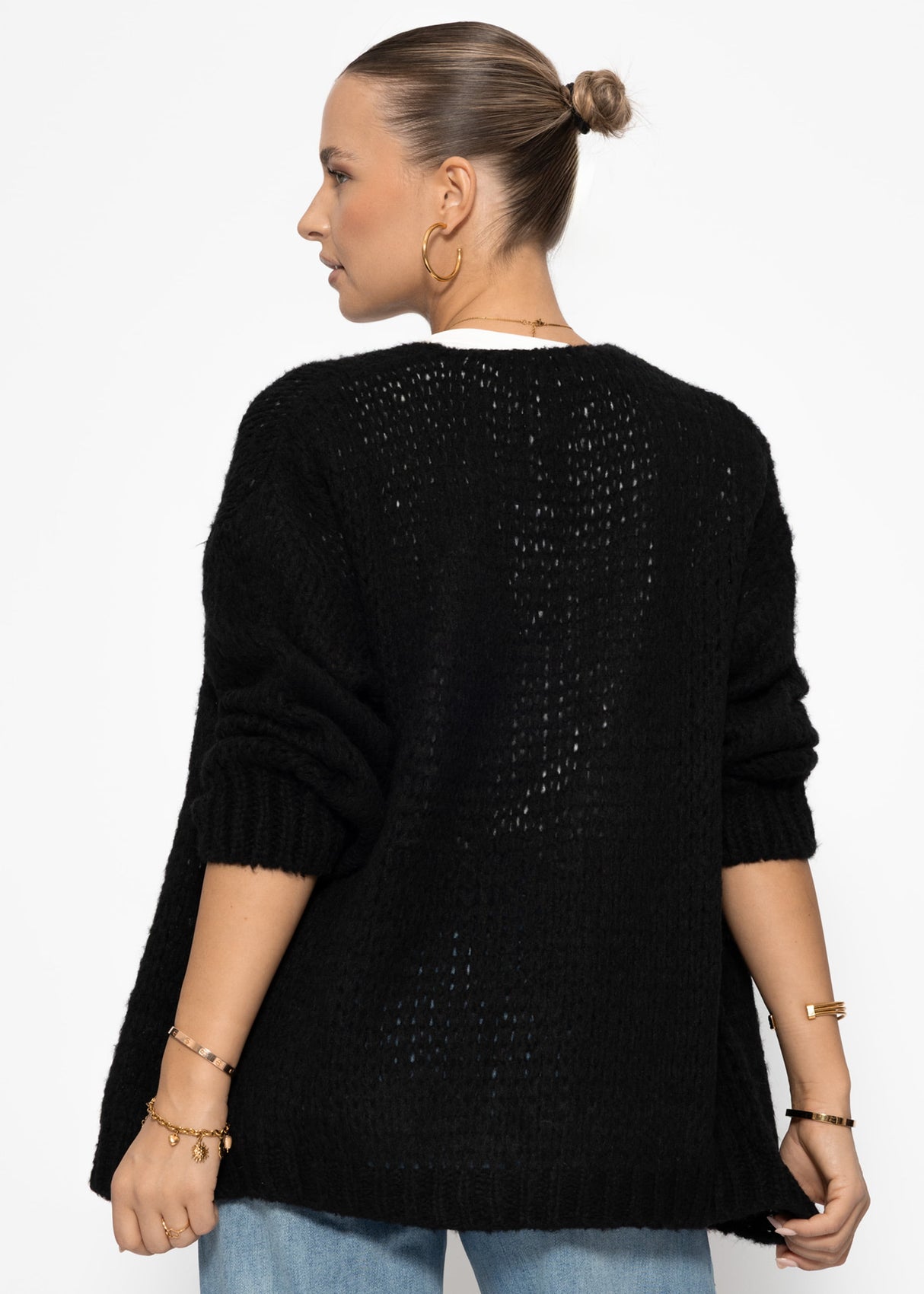 Oversized cardigan - black