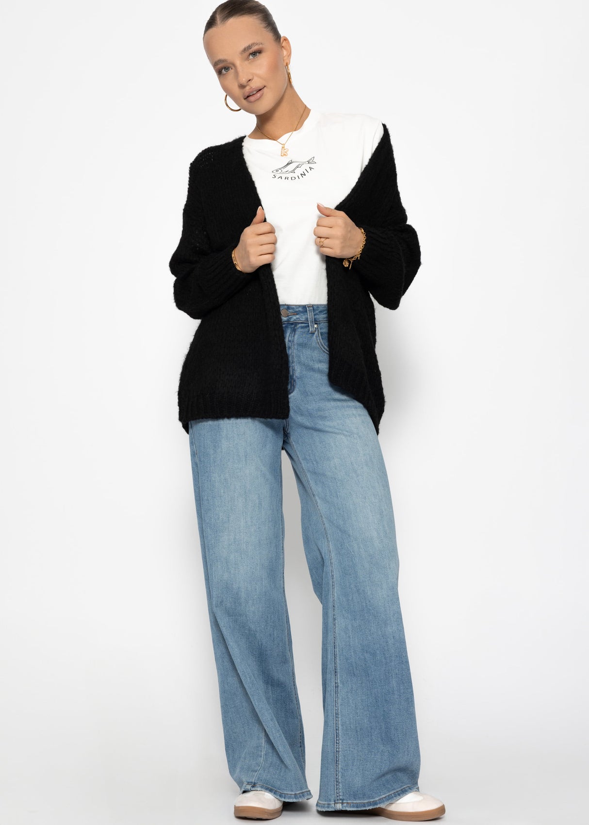 Oversized cardigan - black