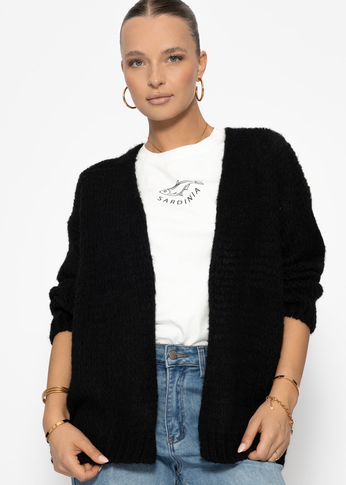 Oversized cardigan - black