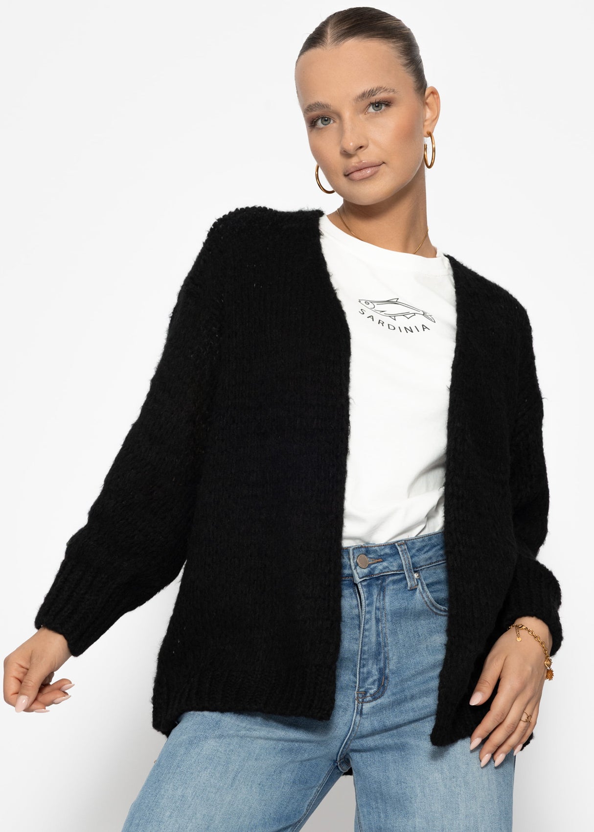 Oversized cardigan - black