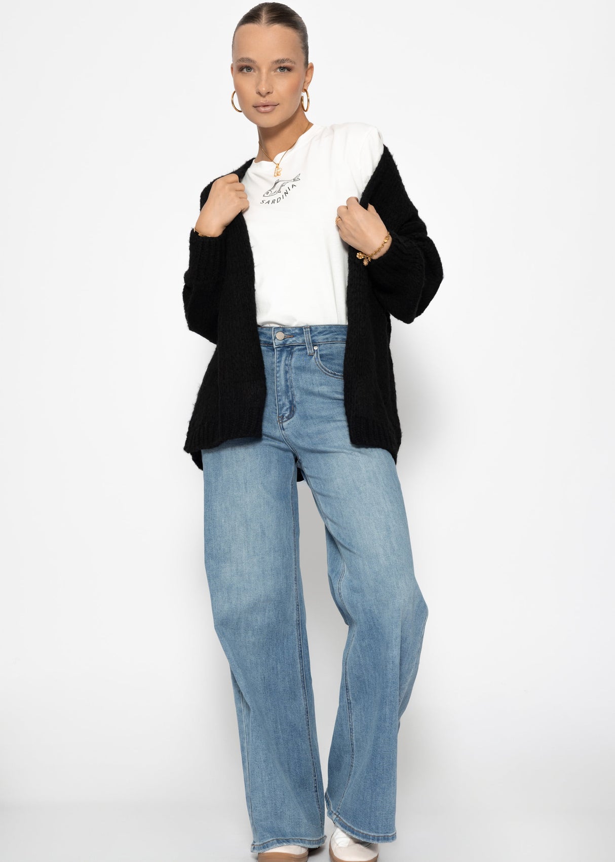 Oversized cardigan - black