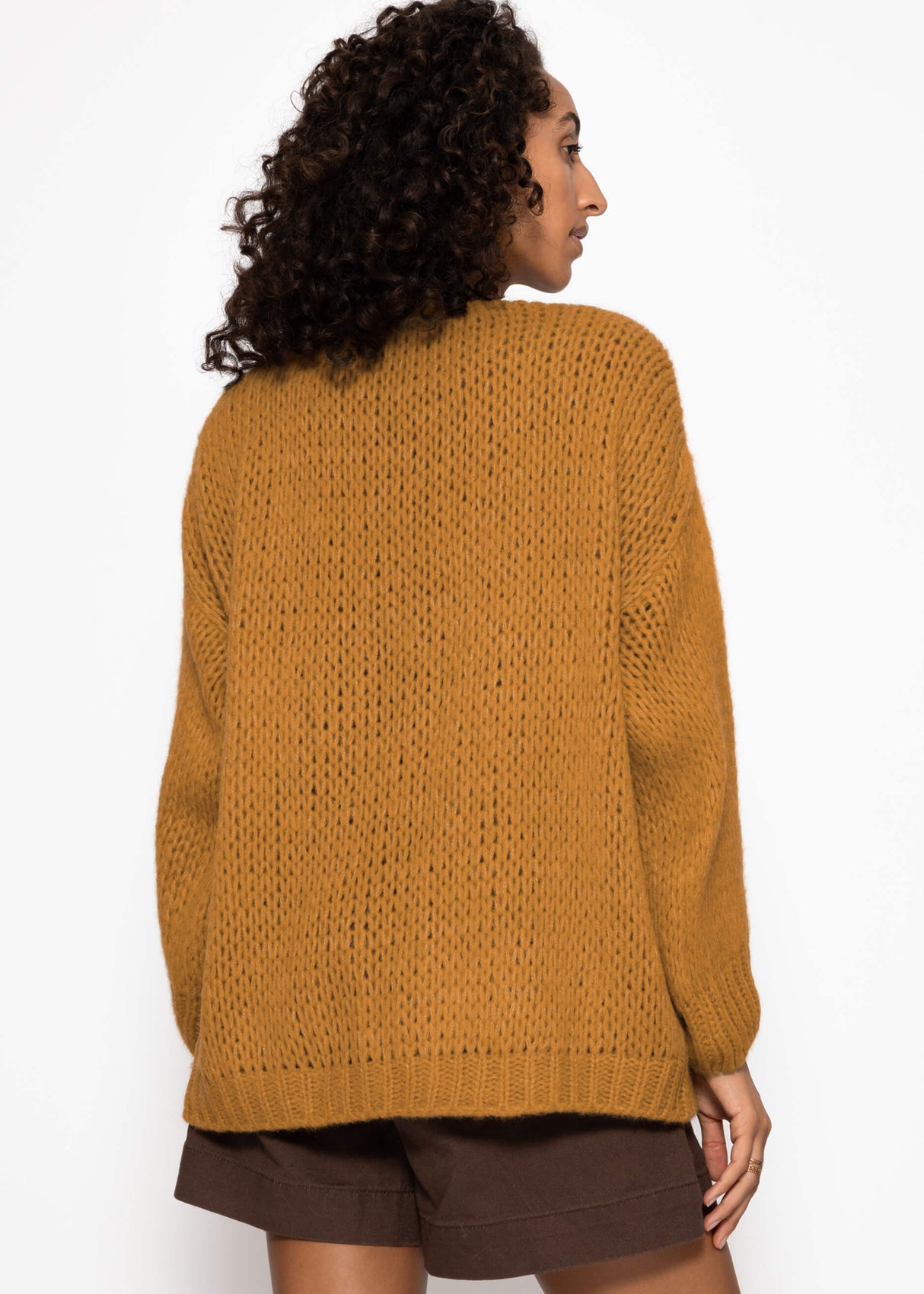 Oversize cardigan - mustard yellow