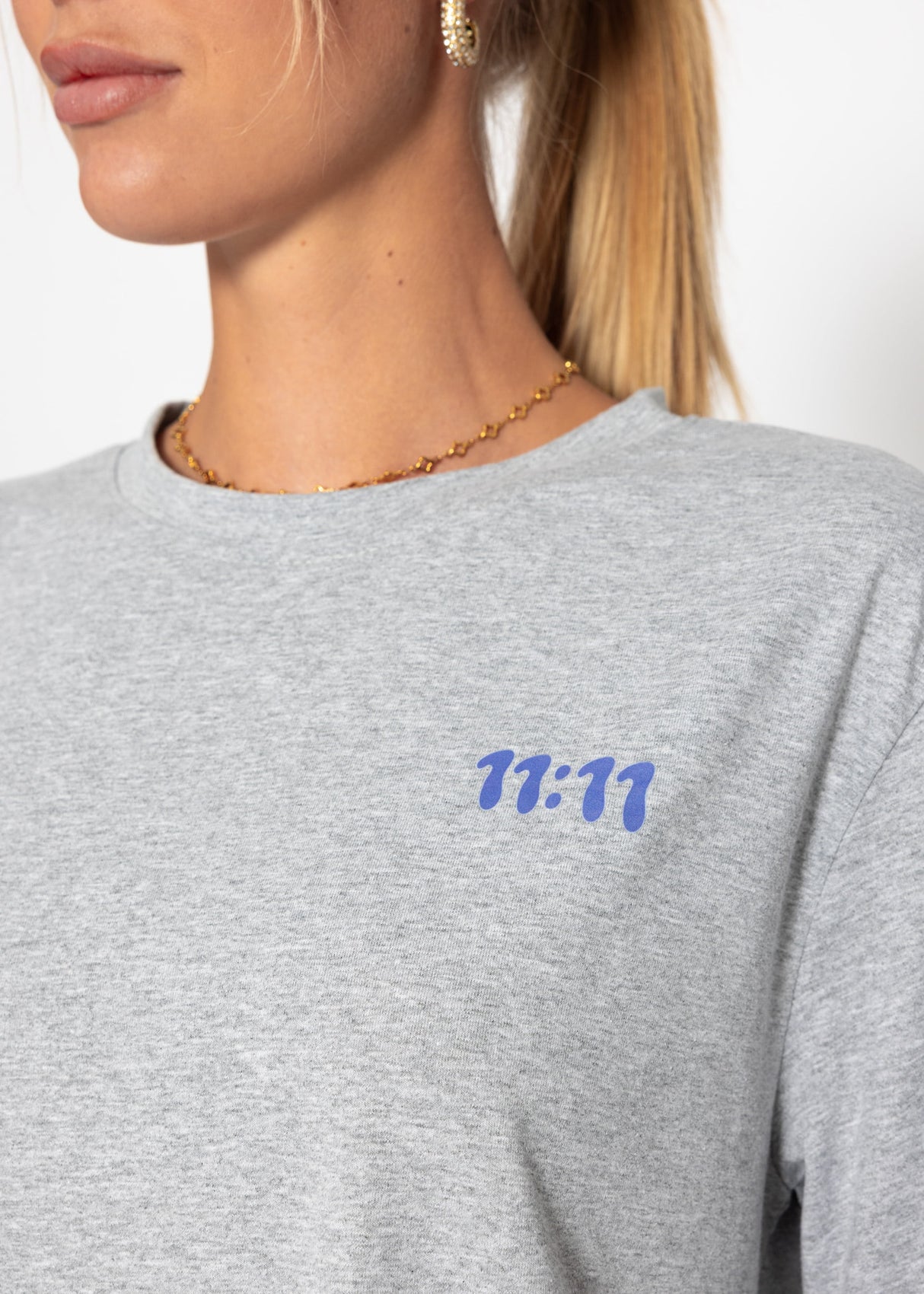 Oversize T -shirt with print - gray