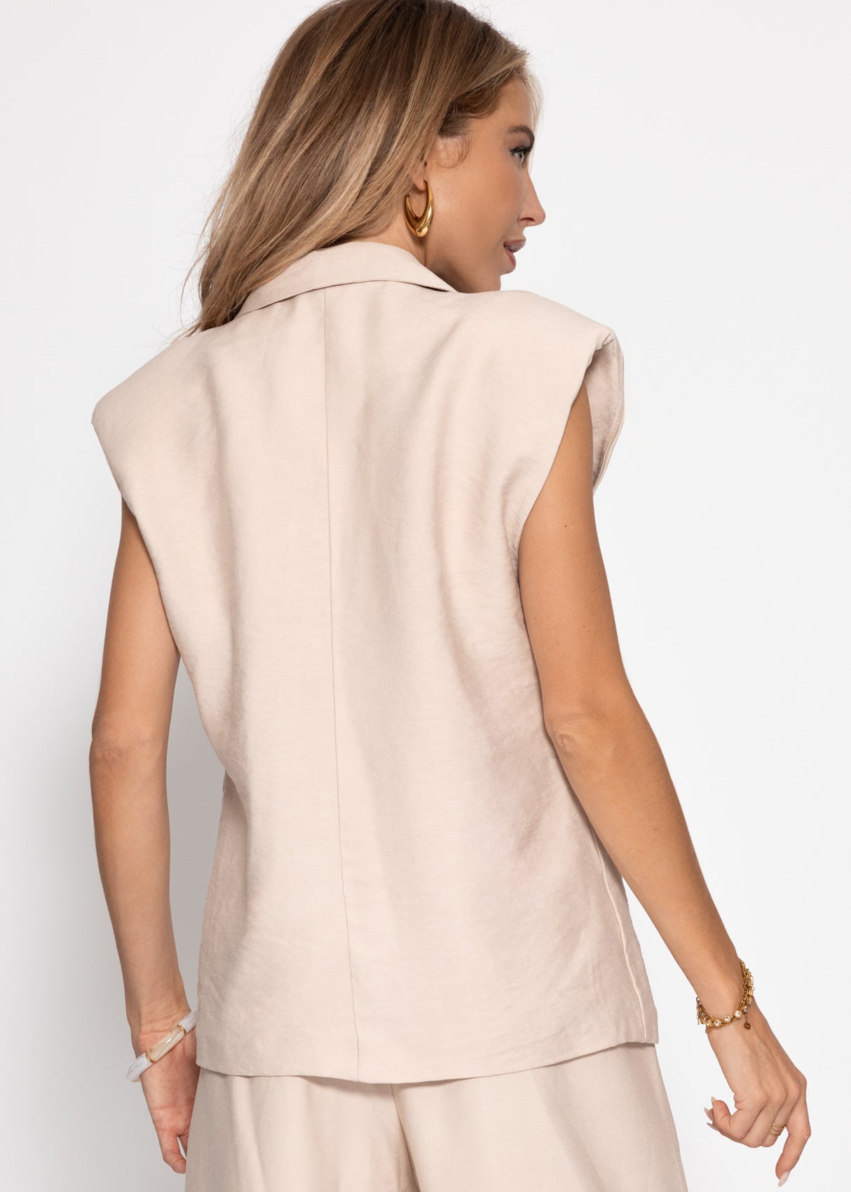 Oversize vest - beige