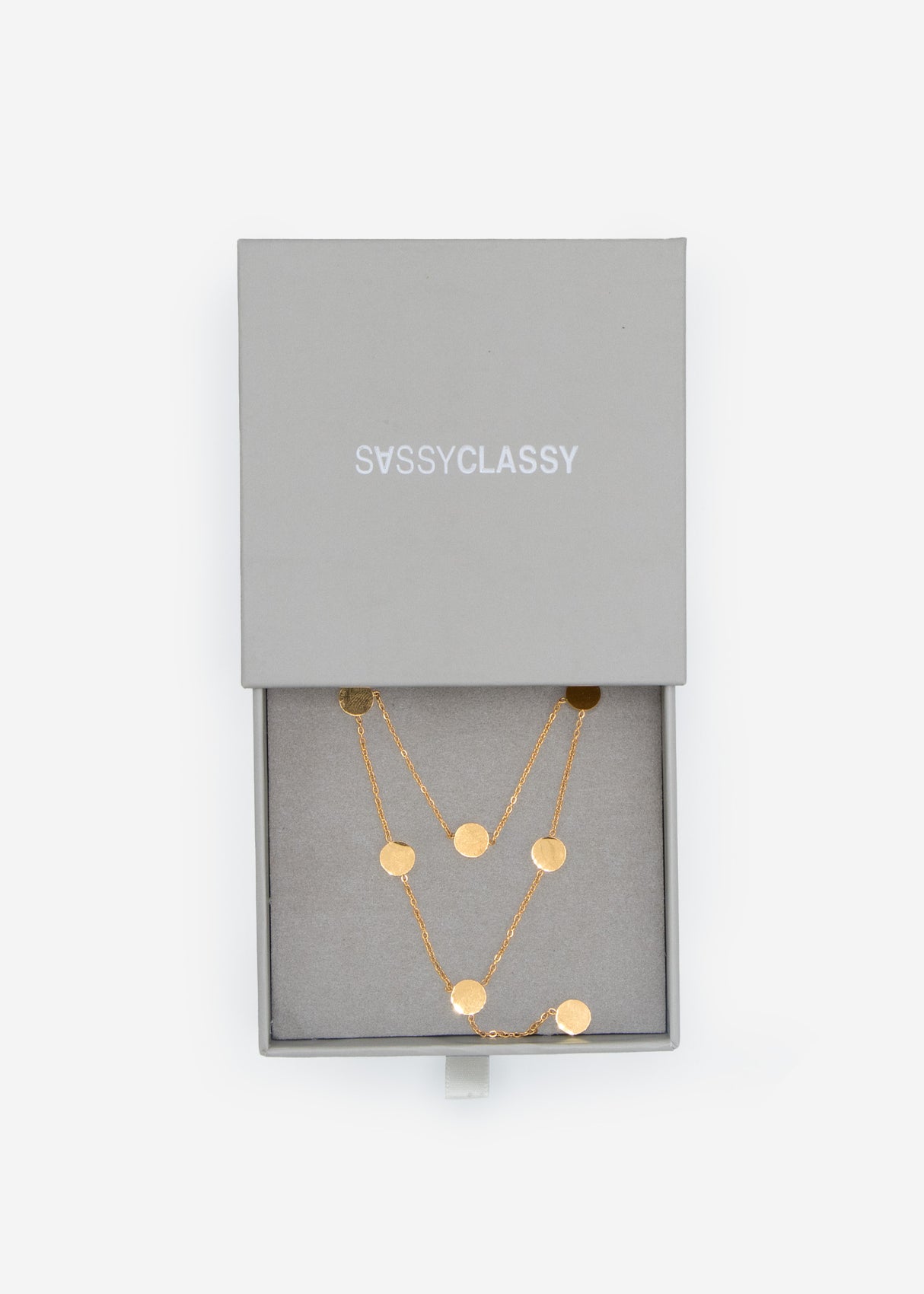Plate necklace - gold