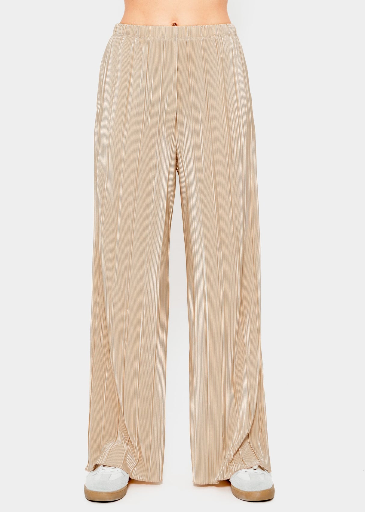 Plissee Hose - beige