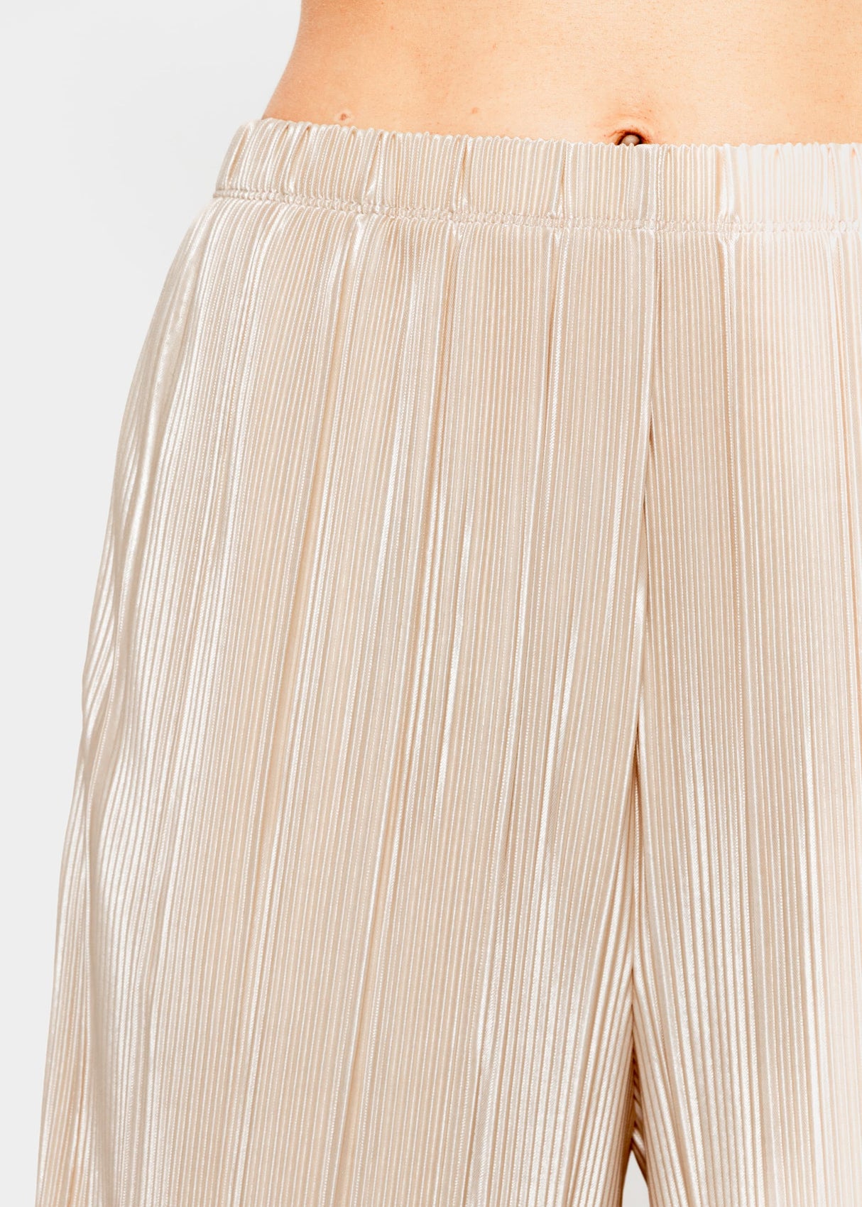 Plissee Hose - beige
