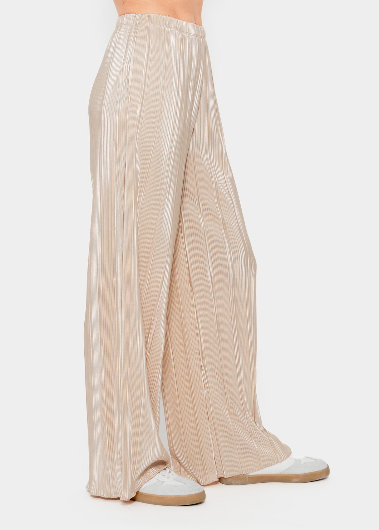 Plissee Hose - beige
