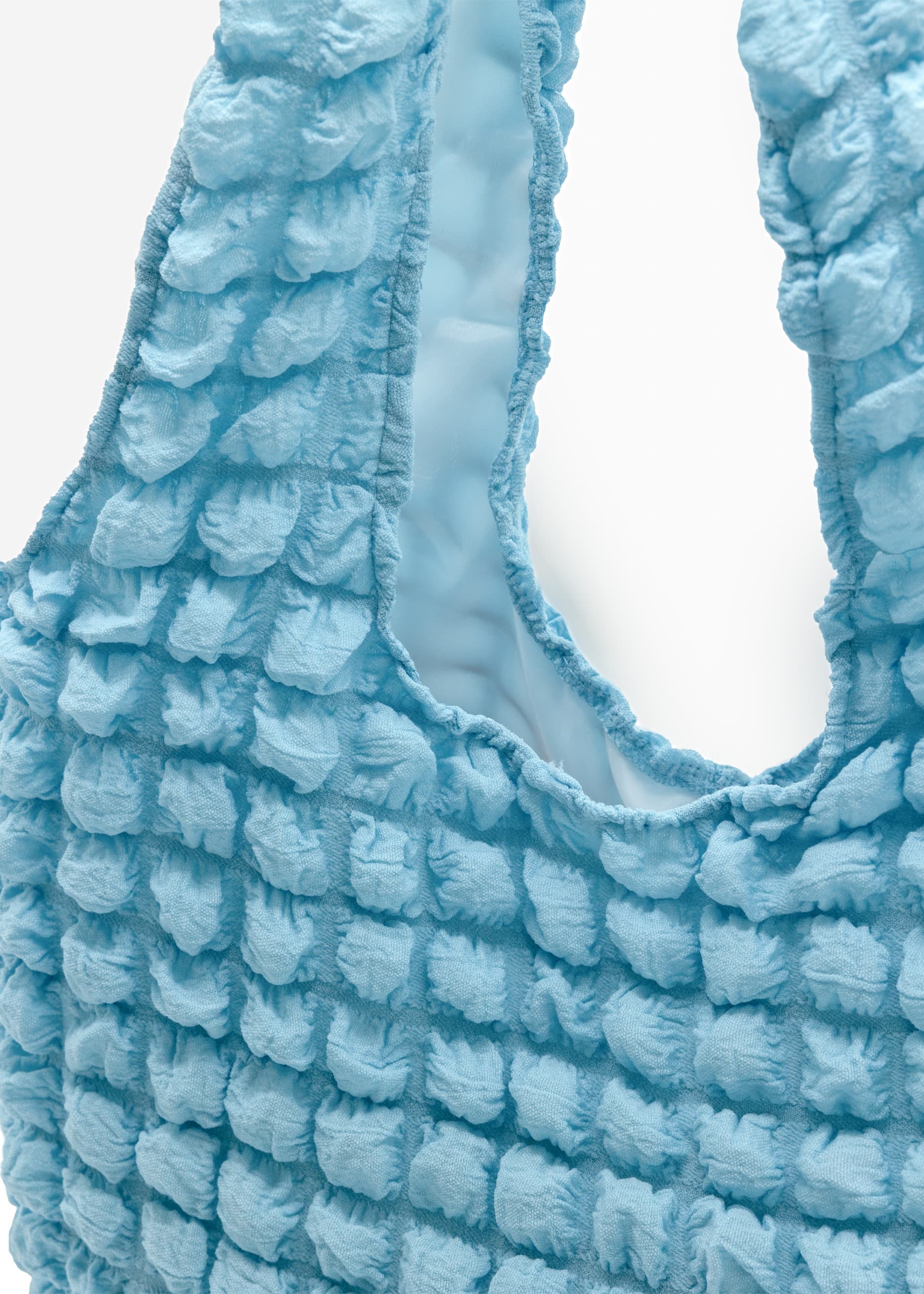 Puffer Shopper - light blue