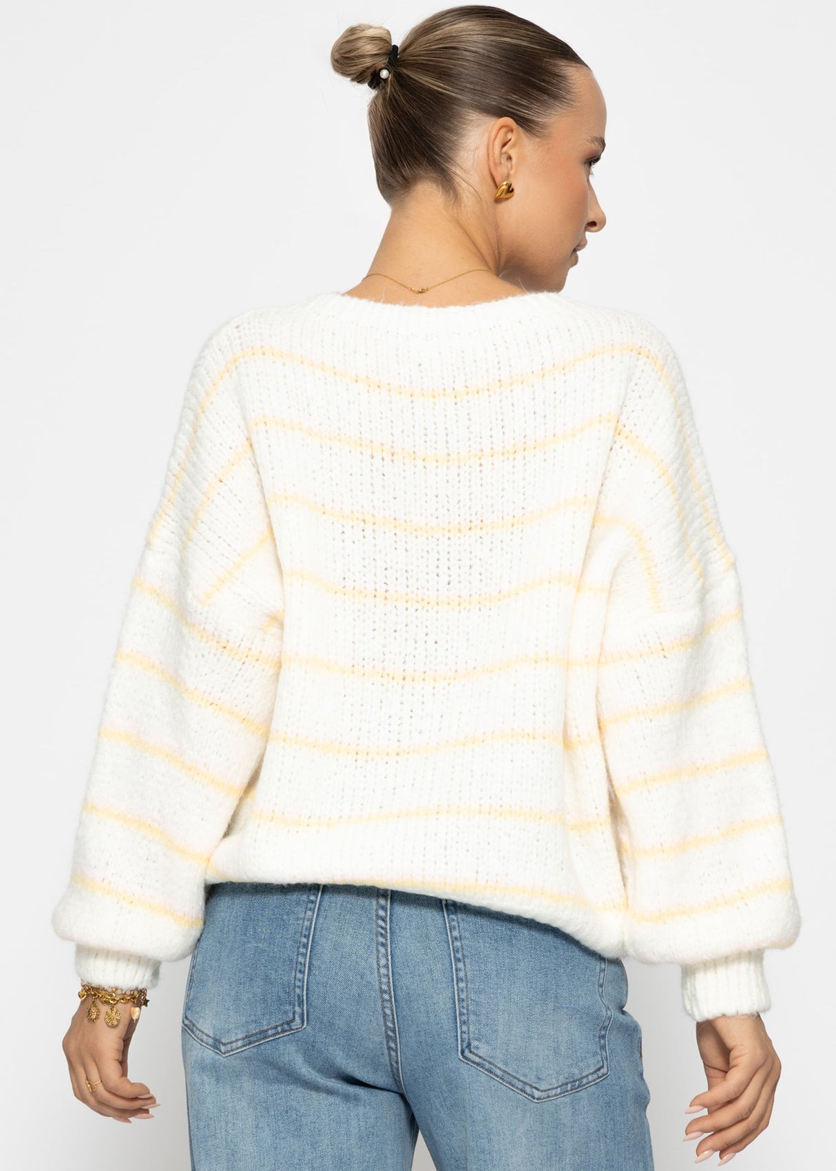 Striped sweater - offwhite