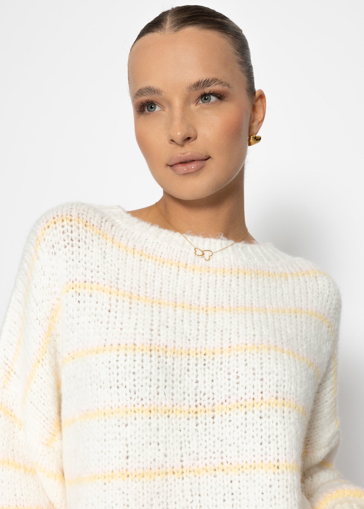 Striped sweater - offwhite