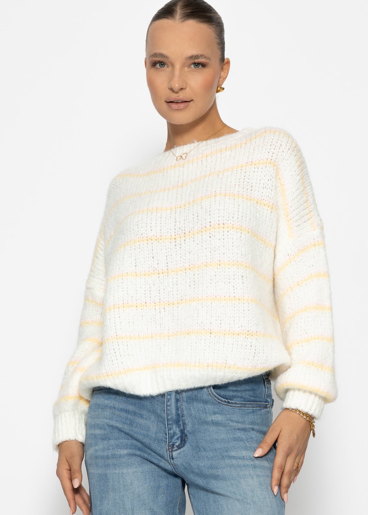Striped sweater - offwhite