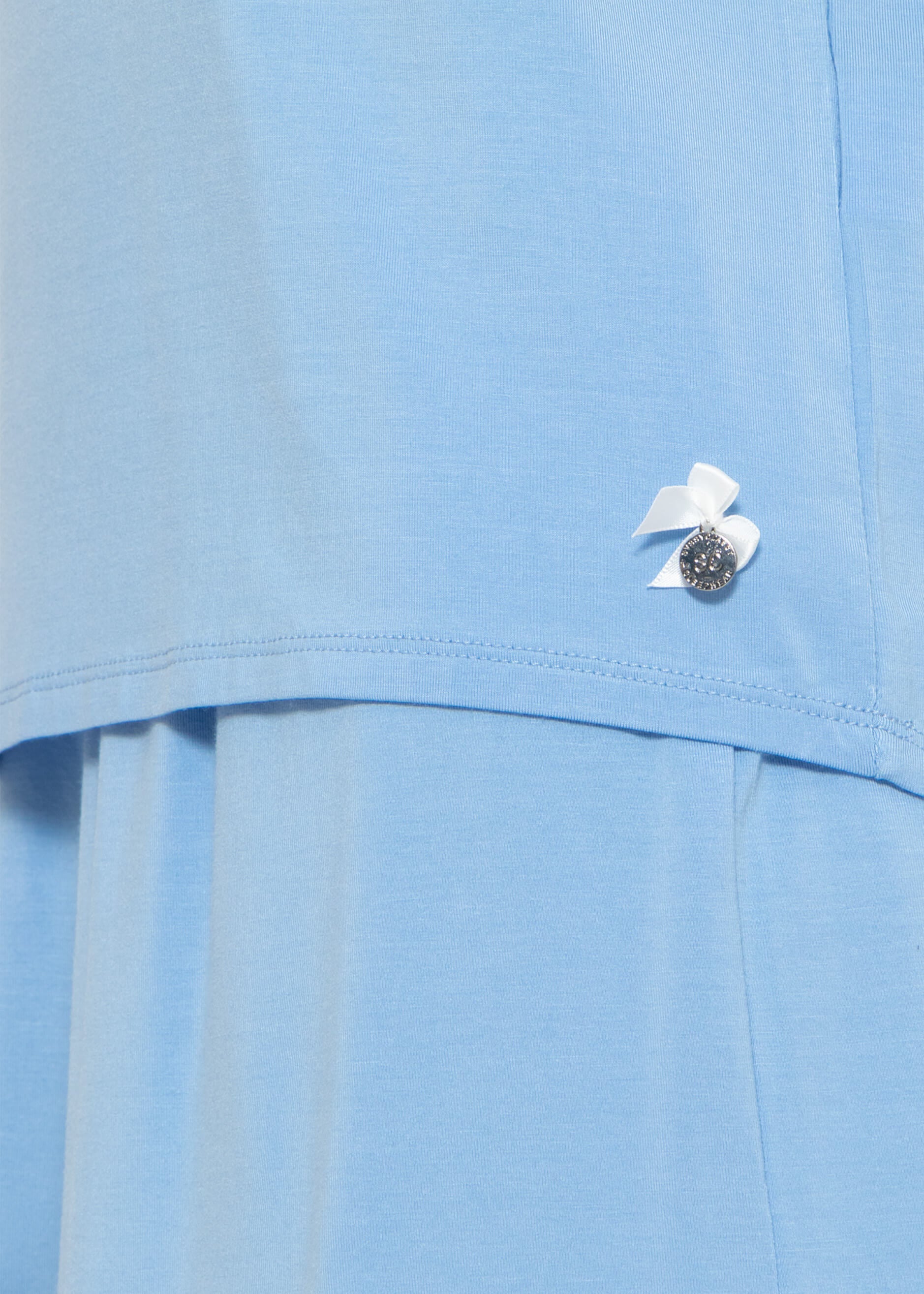 Pyjama Shirt mit Print - hellblau
