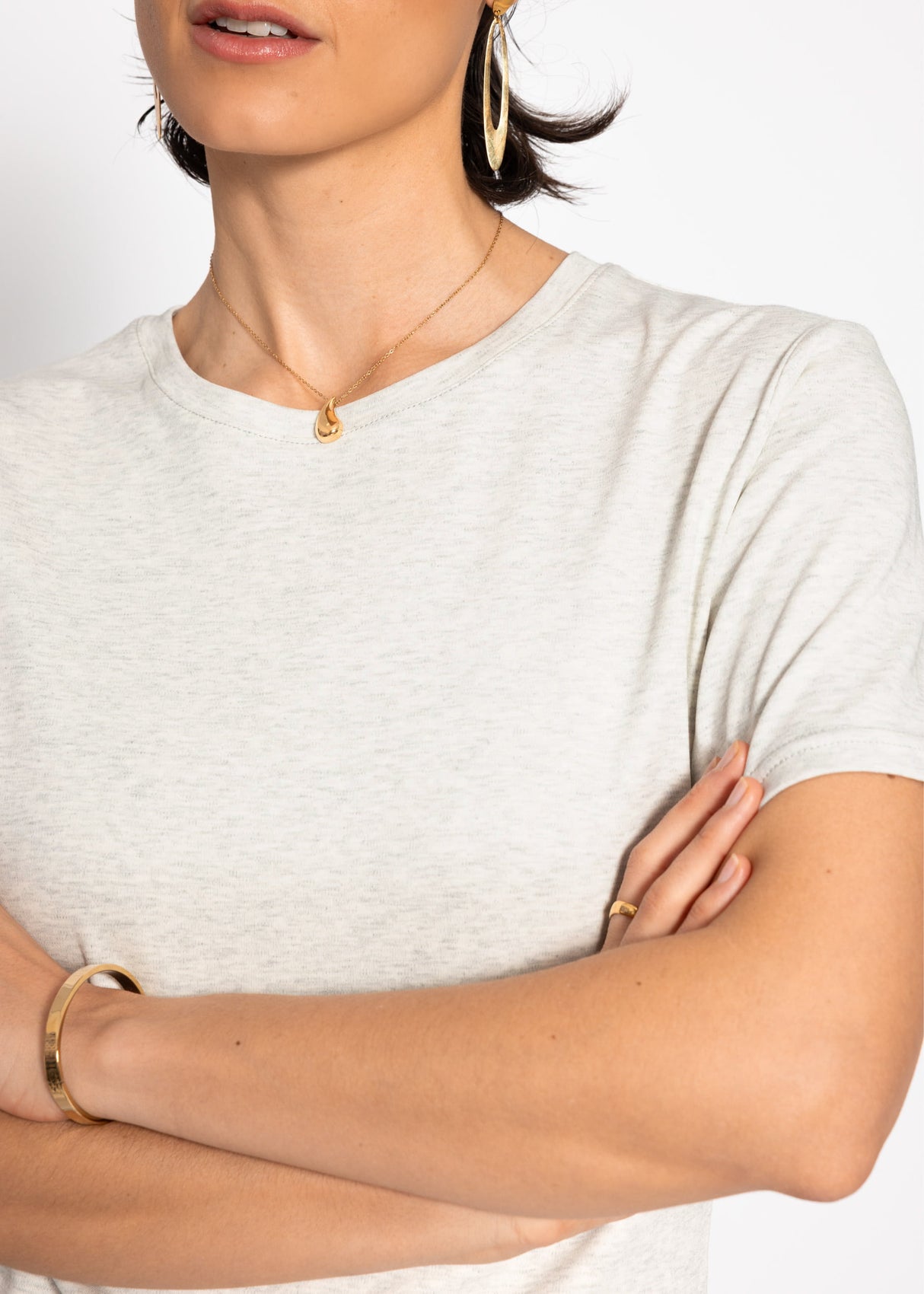 Crew neck T-shirt - grey