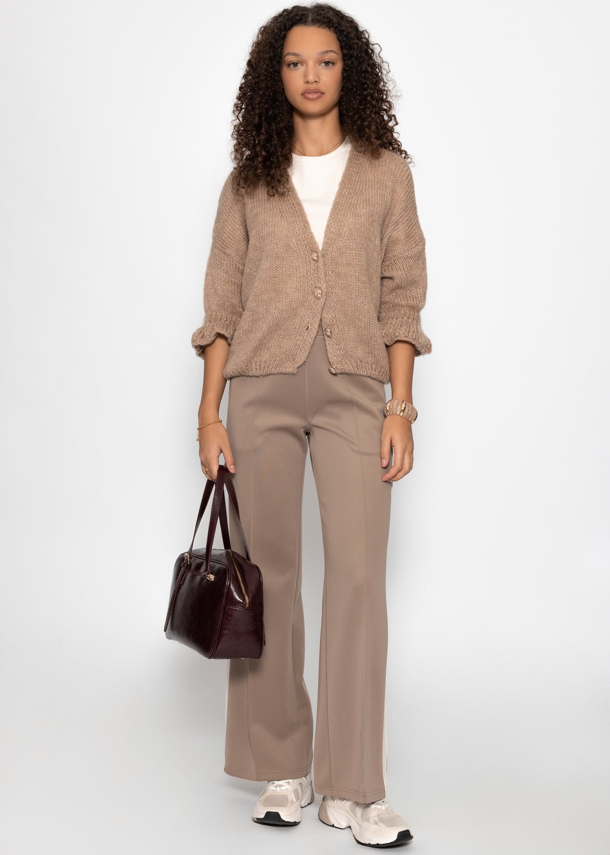 Rundhals T-Shirt - hellbeige