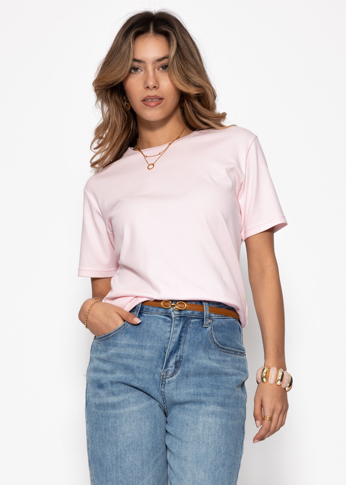 Crew neck T-shirt - pink