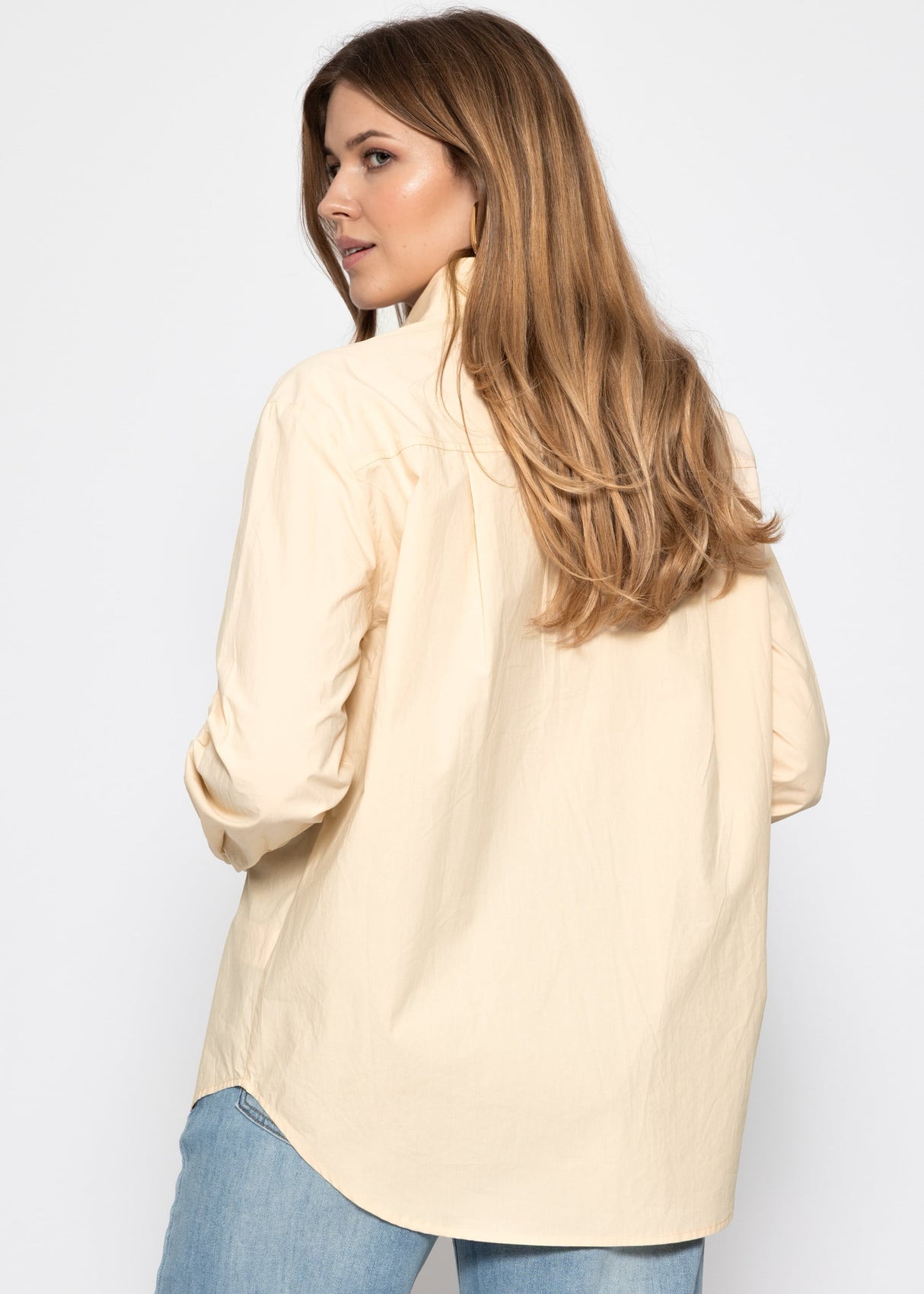 Flared blouse - butter yellow