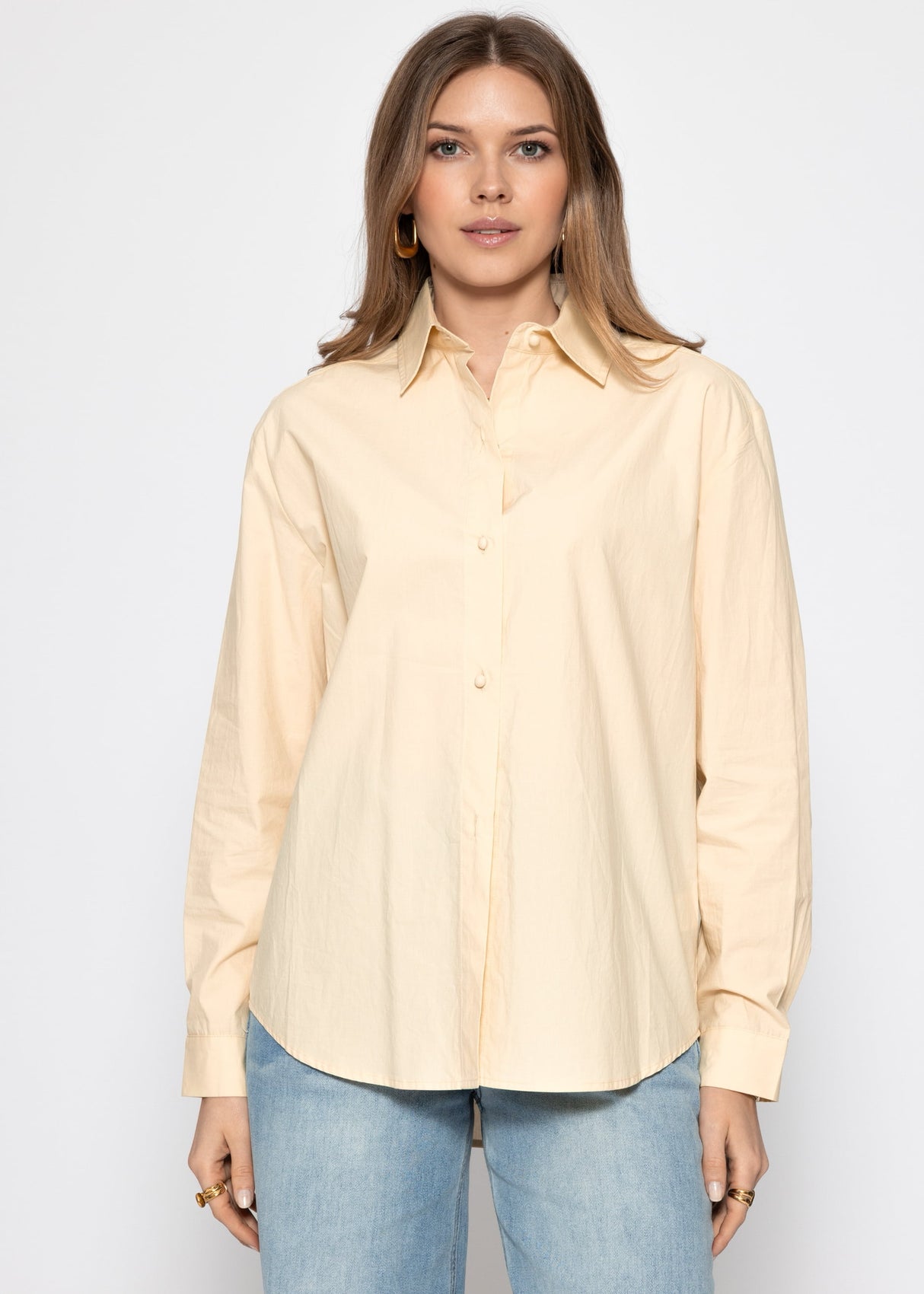 Flared blouse - butter yellow