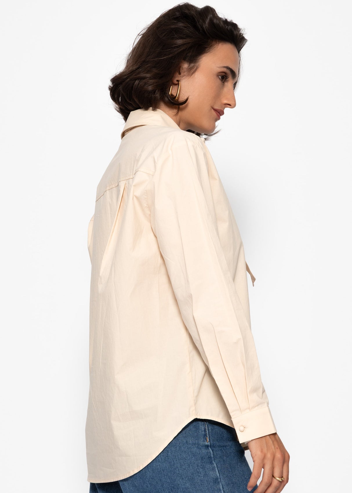 Flared blouse - butter yellow