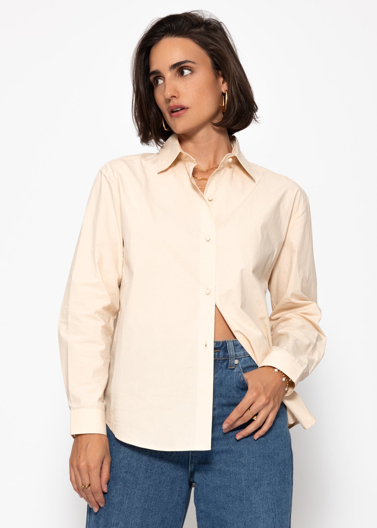 Flared blouse - butter yellow