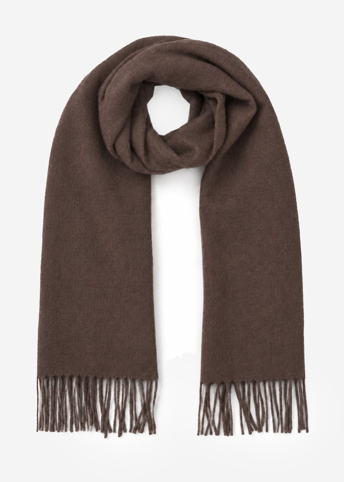 Softer Schal mit Kaschmir - dunkelbraun
