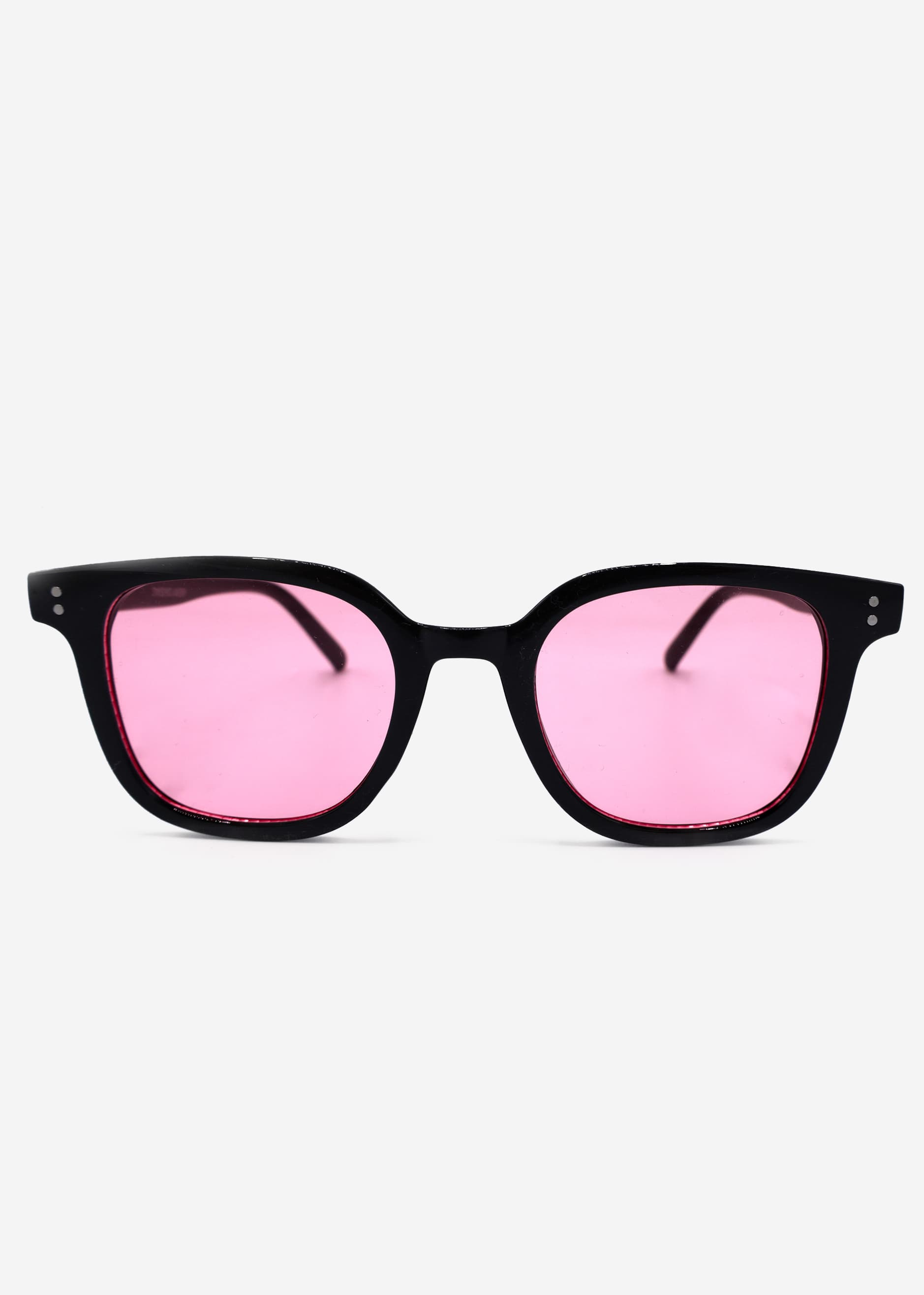 Sonnenbrille mit rosa getönten Gläsern - schwarz