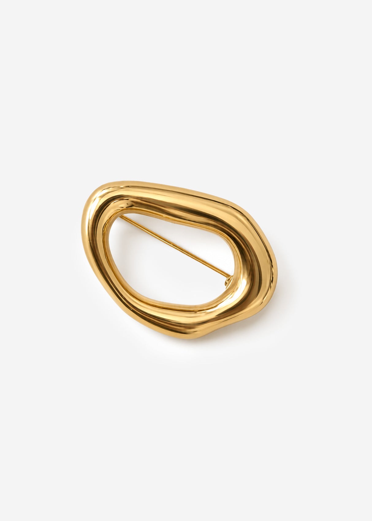 Statement Brosche in minimalistischem Design - gold