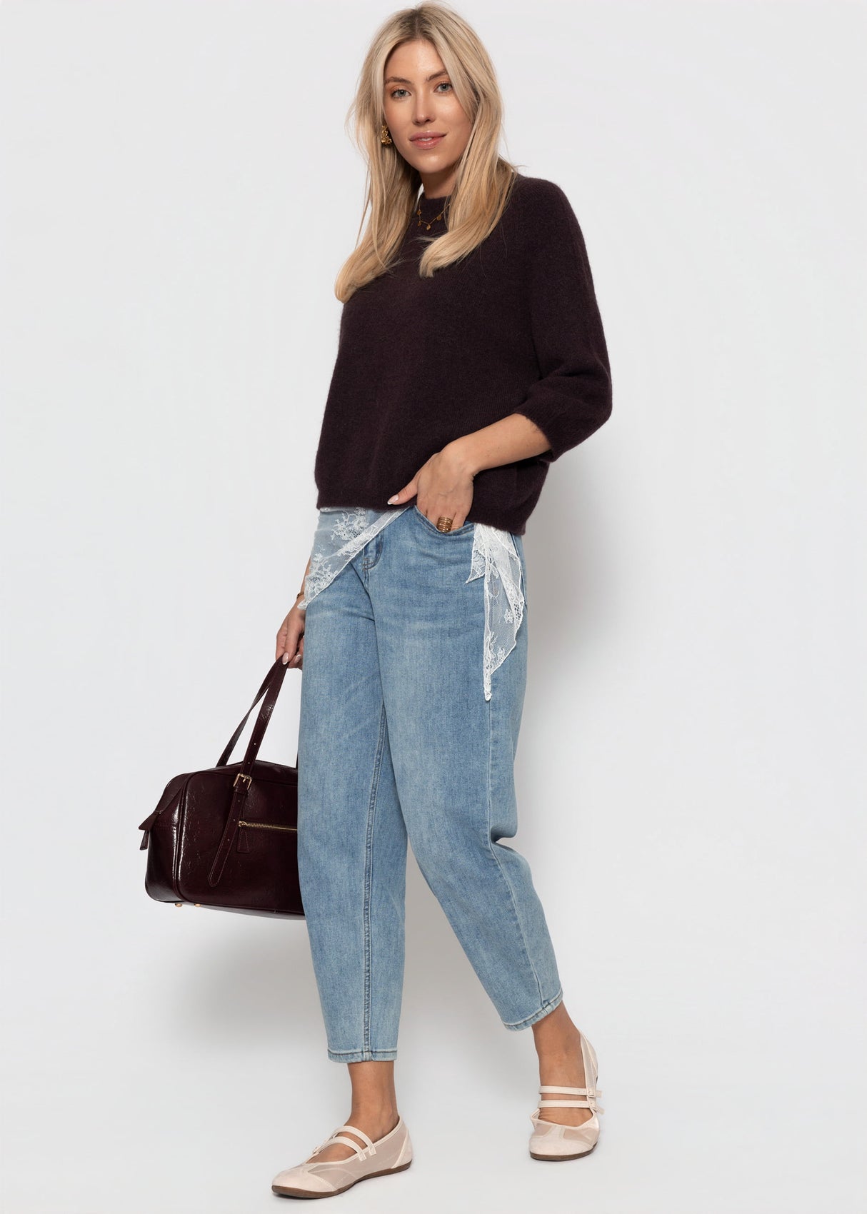 Knit top - dark brown