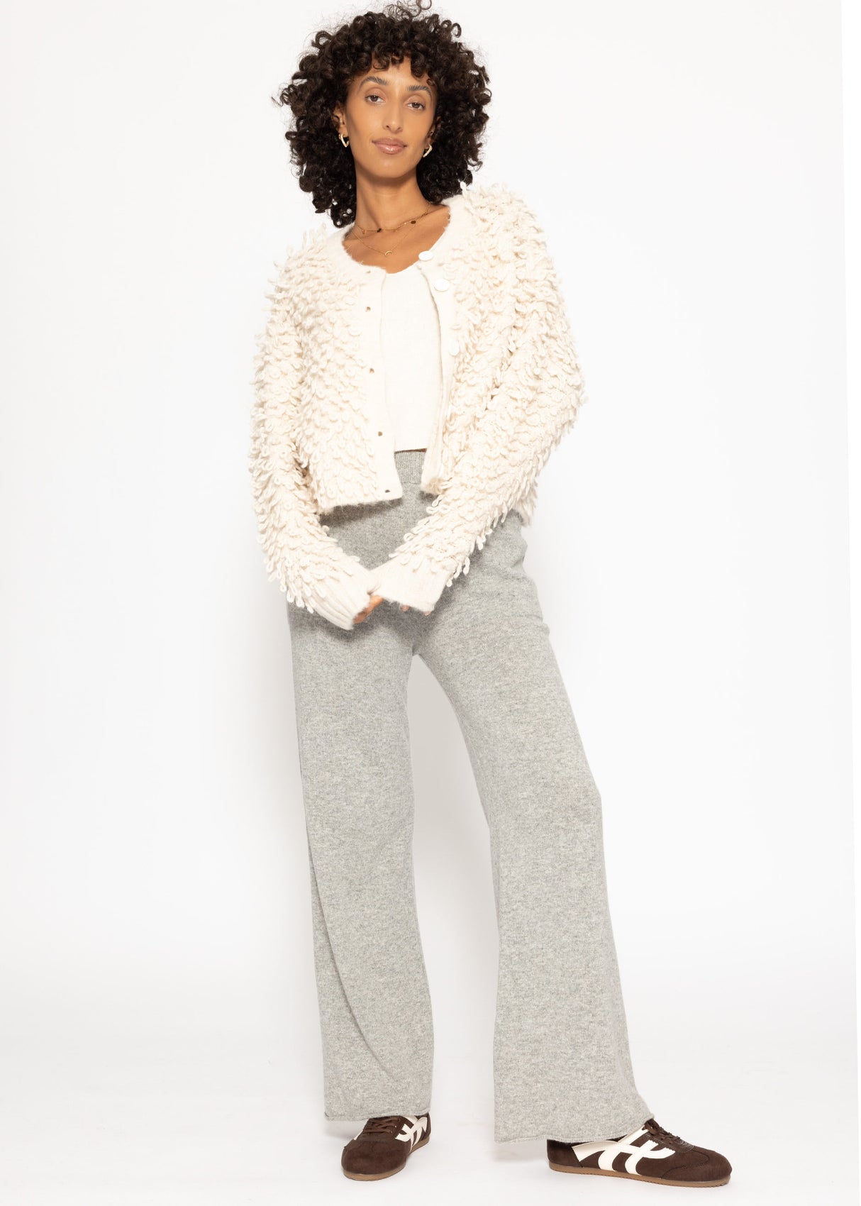 Cashmere knit top - off-white