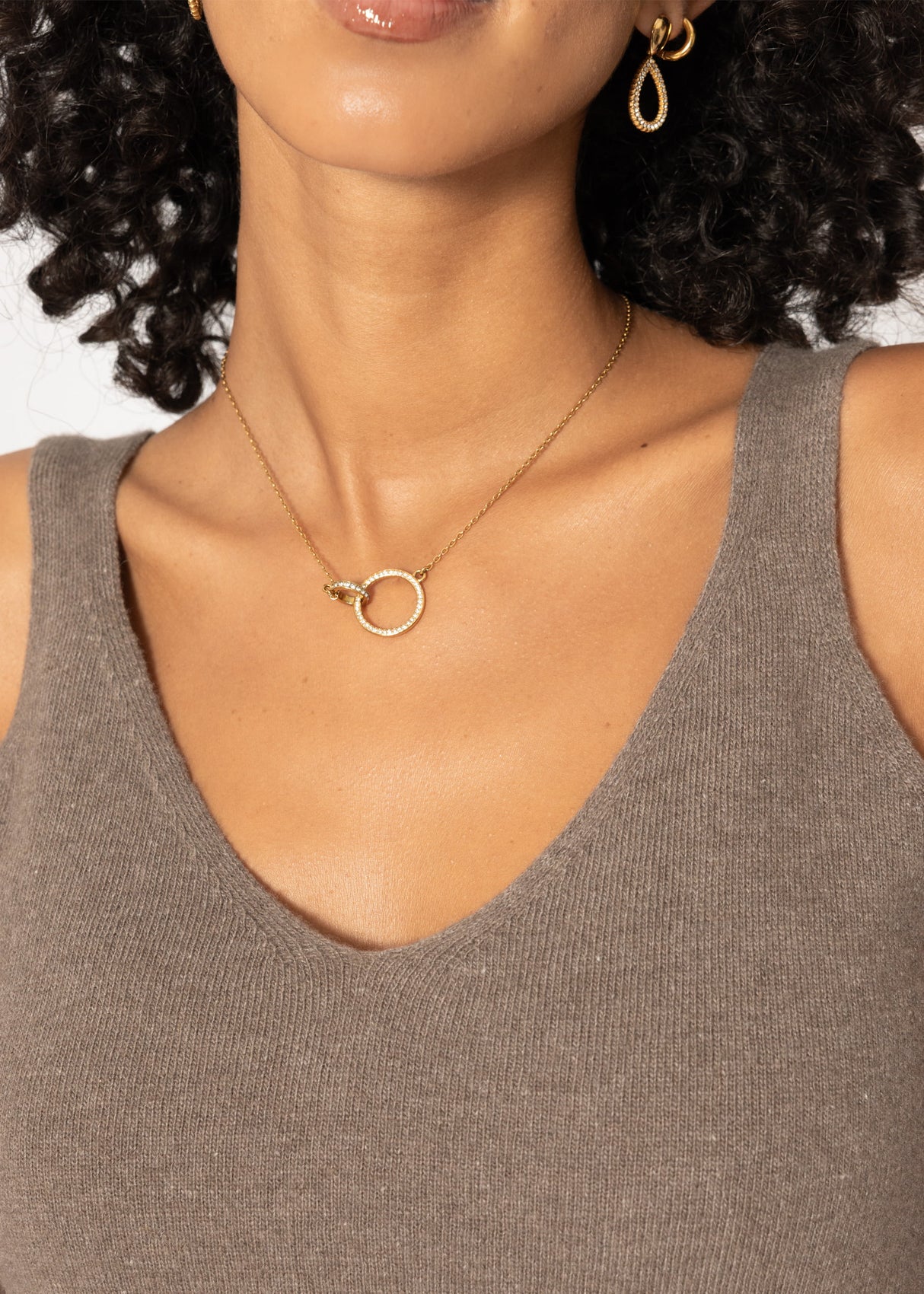 Stricktop mit Kaschmir - taupe