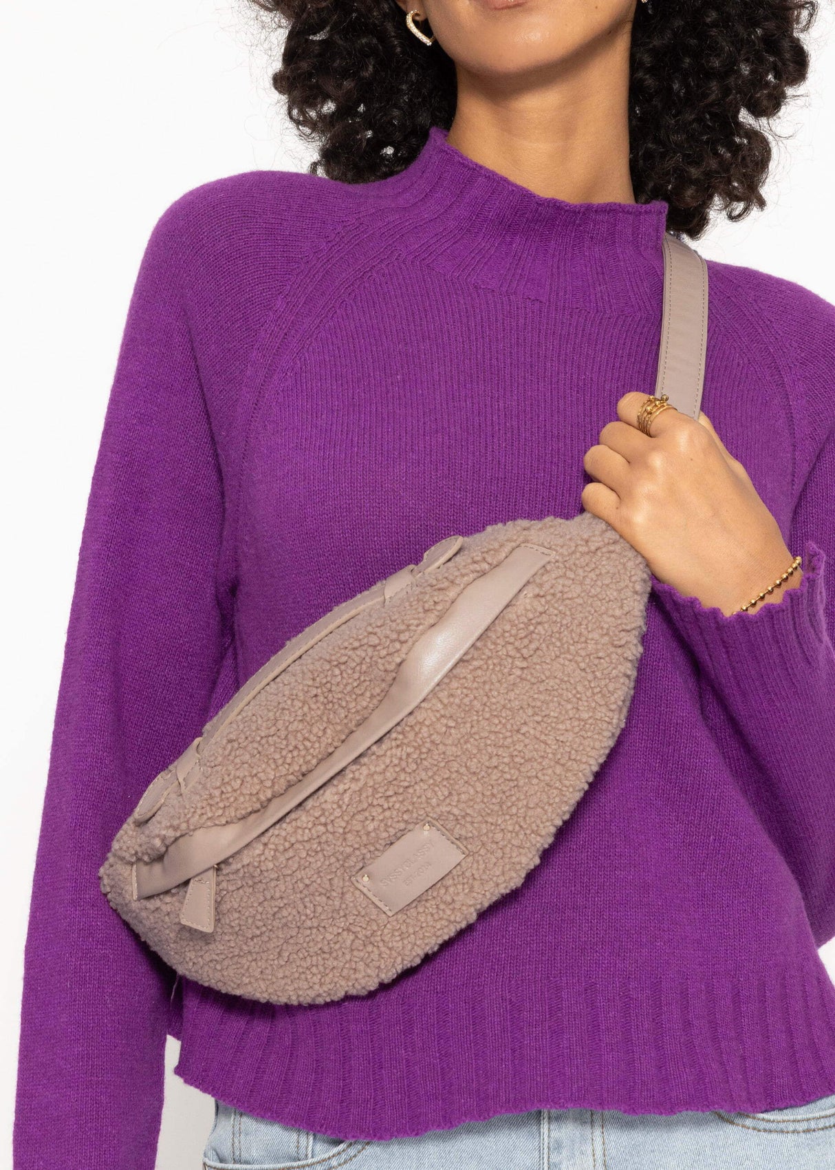 Teddy Umhängetasche - beige